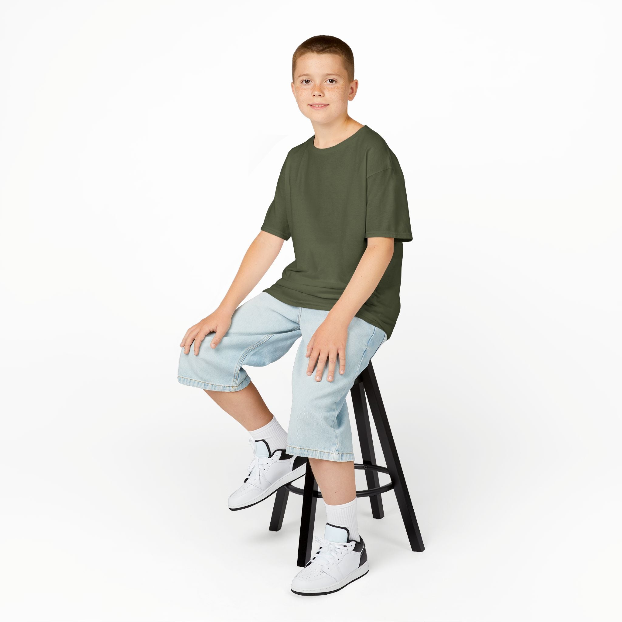 Kids T-Shirt — Plain White Heavy Cotton Tee for Boys & Girls