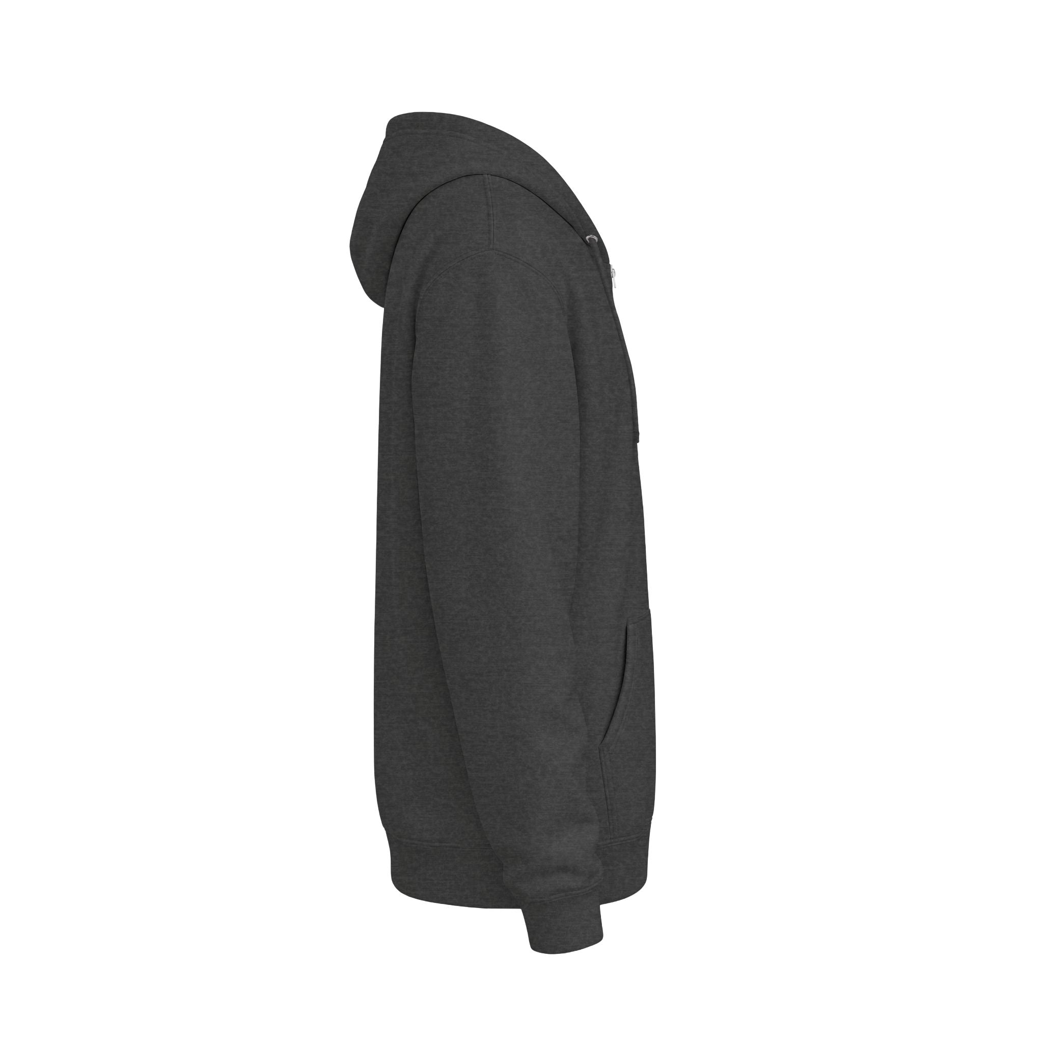 Forest Green Zip Hoodie – Classic Fleece Full‑Zip Hooded Jacket