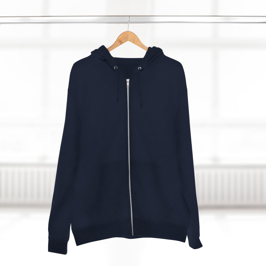 Classic White Zip Hoodie - Plain Full-Zip Hooded Sweatshirt