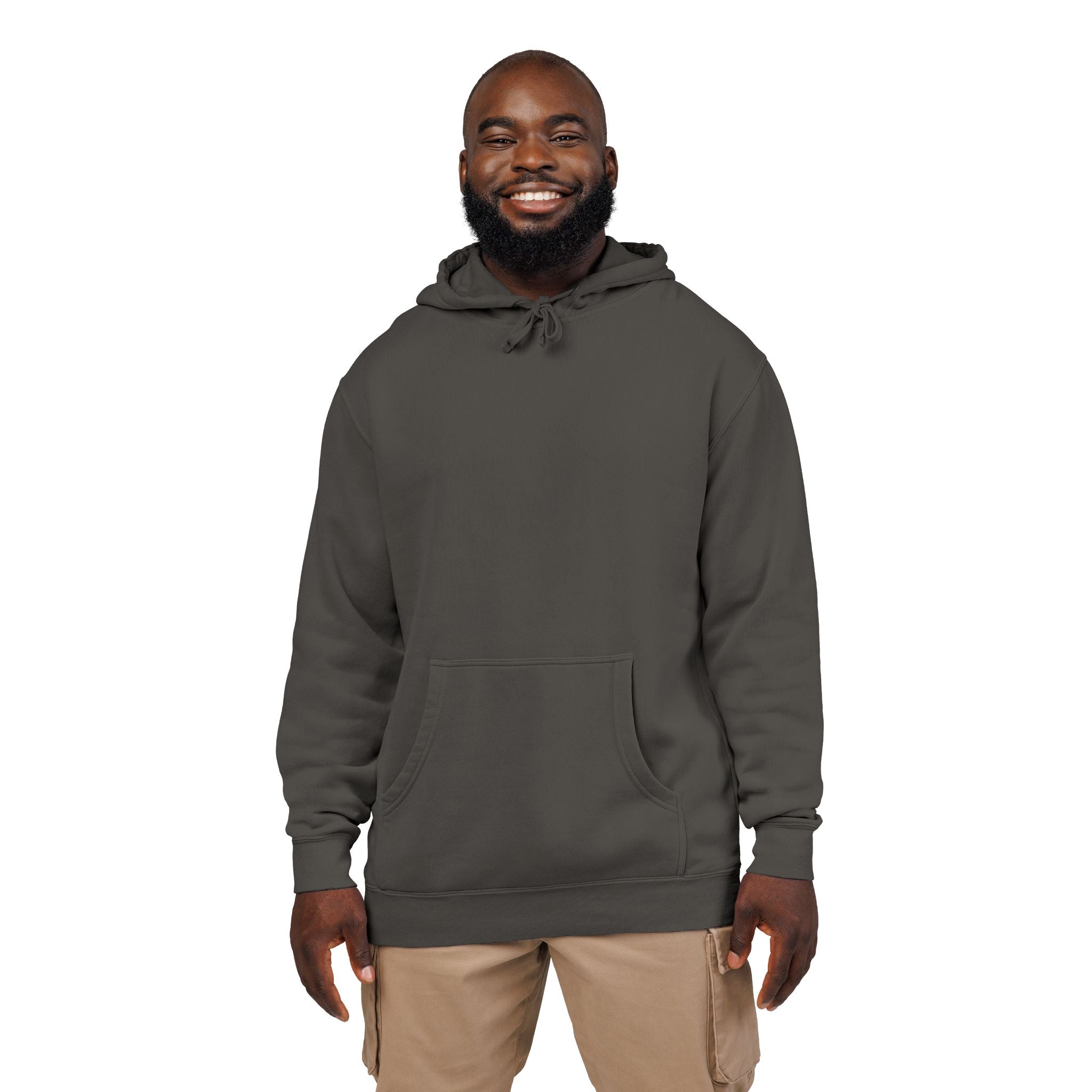 Pigment-Dyed Hoodie — Washed Blush Pullover Hooded Sweatshirt