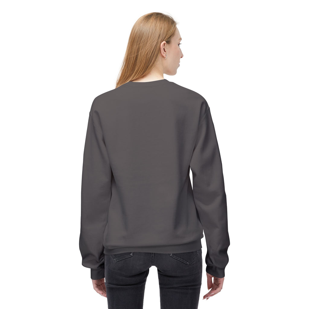 Classic White Crewneck Sweatshirt — Unisex Midweight Fleece