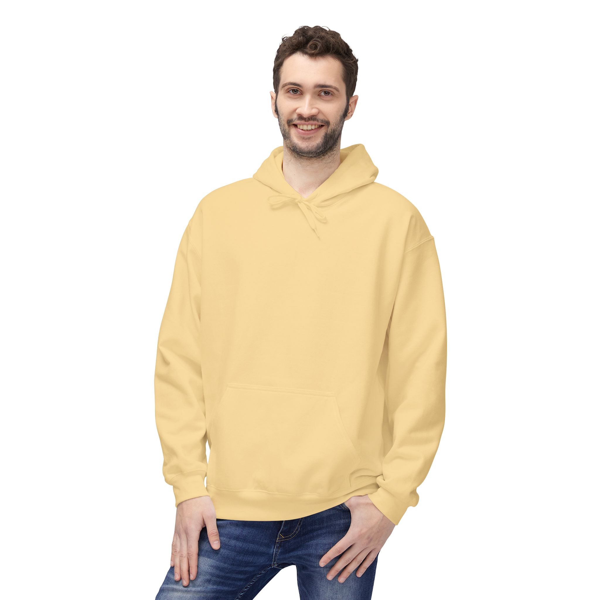 Classic White Fleece Hoodie – Soft Midweight Pullover