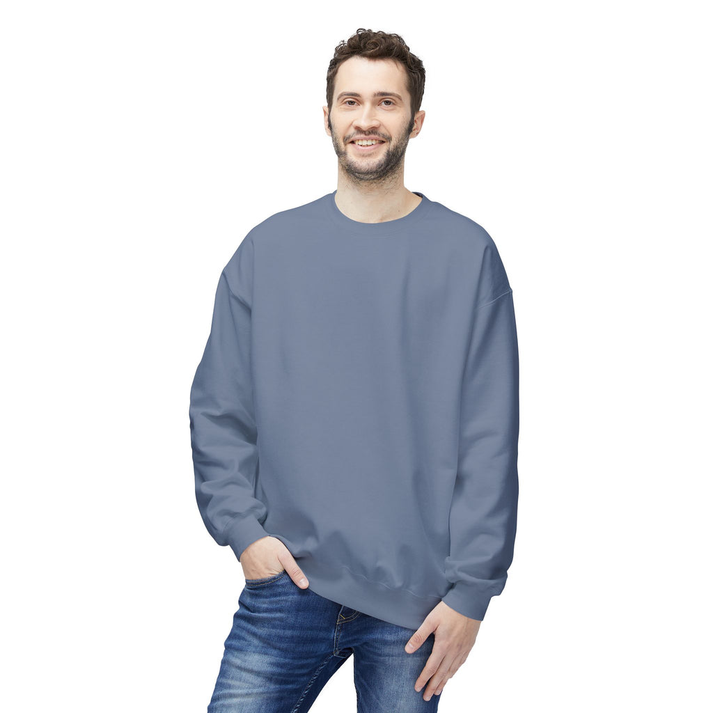 Classic White Crewneck Sweatshirt — Unisex Midweight Fleece