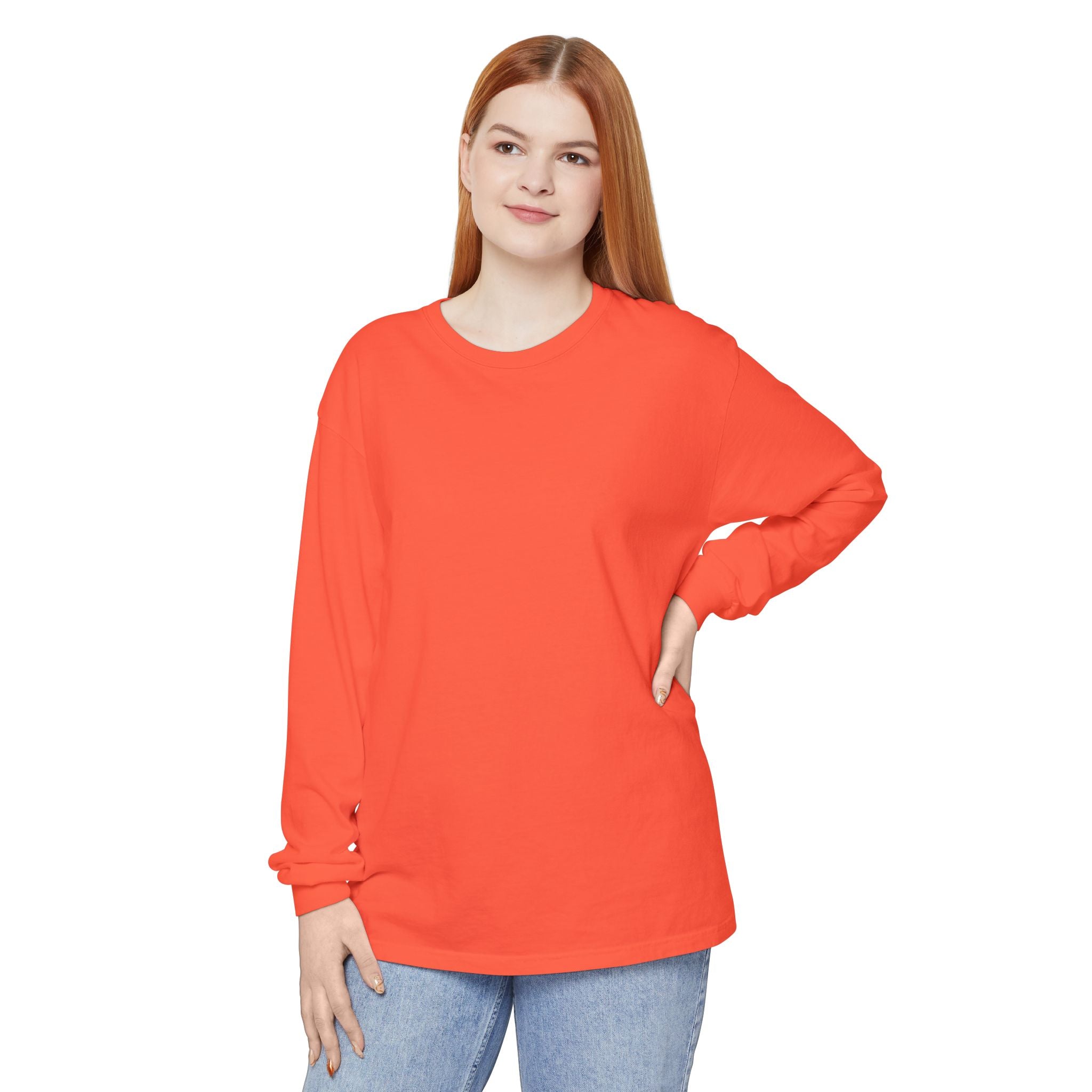 Long Sleeve T-Shirt — Classic White Garment-Dyed Tee