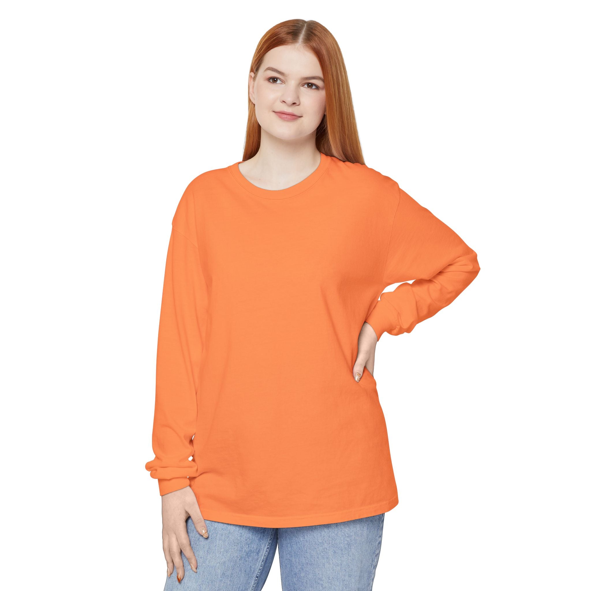 Long Sleeve T-Shirt — Classic White Garment-Dyed Tee
