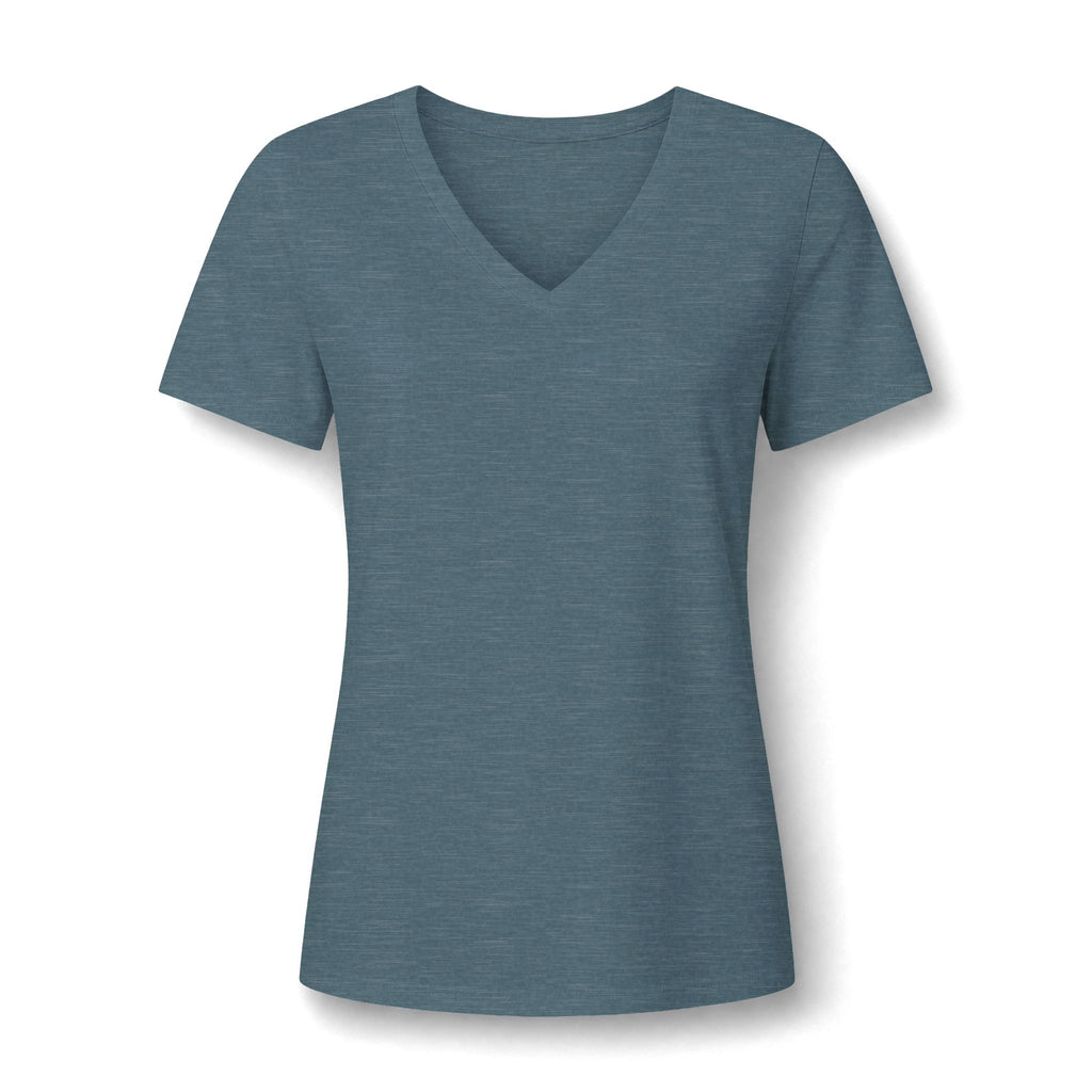 Women's Relaxed Heather CVC V-Neck Tee