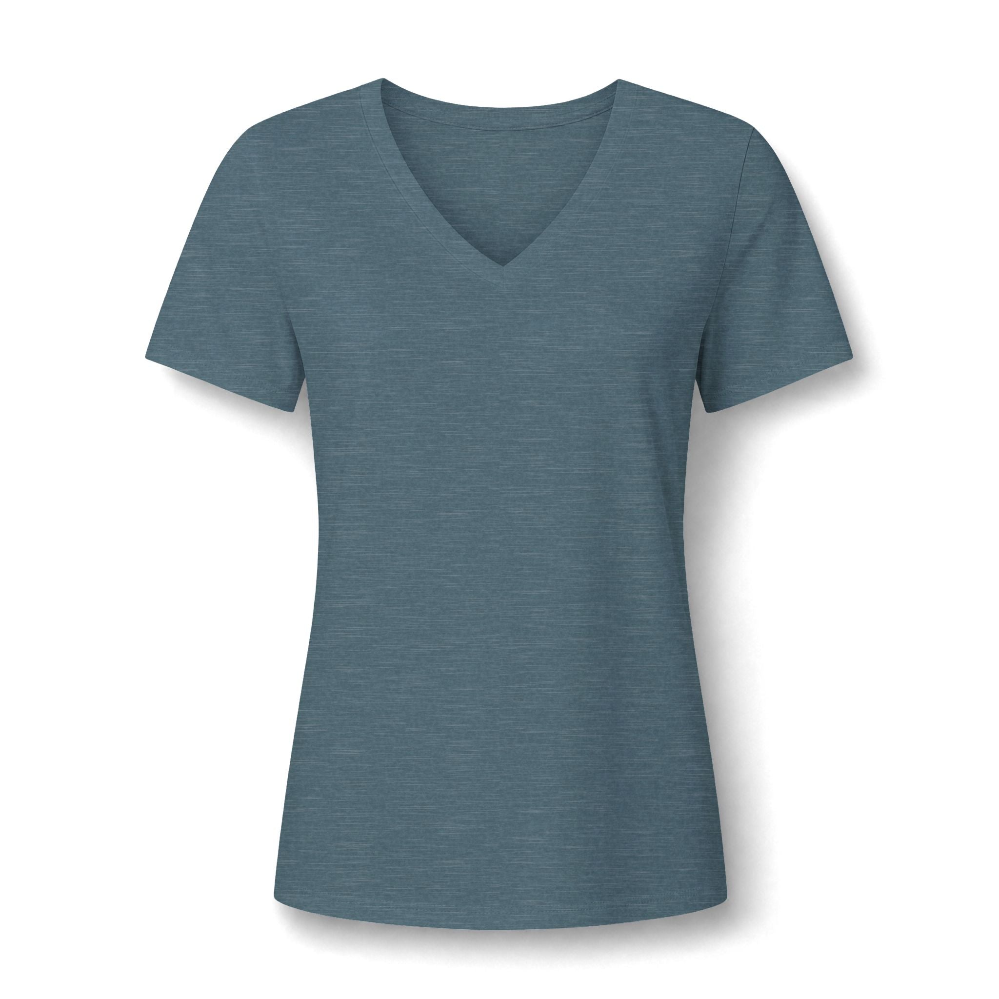Women's Relaxed Heather CVC V-Neck Tee