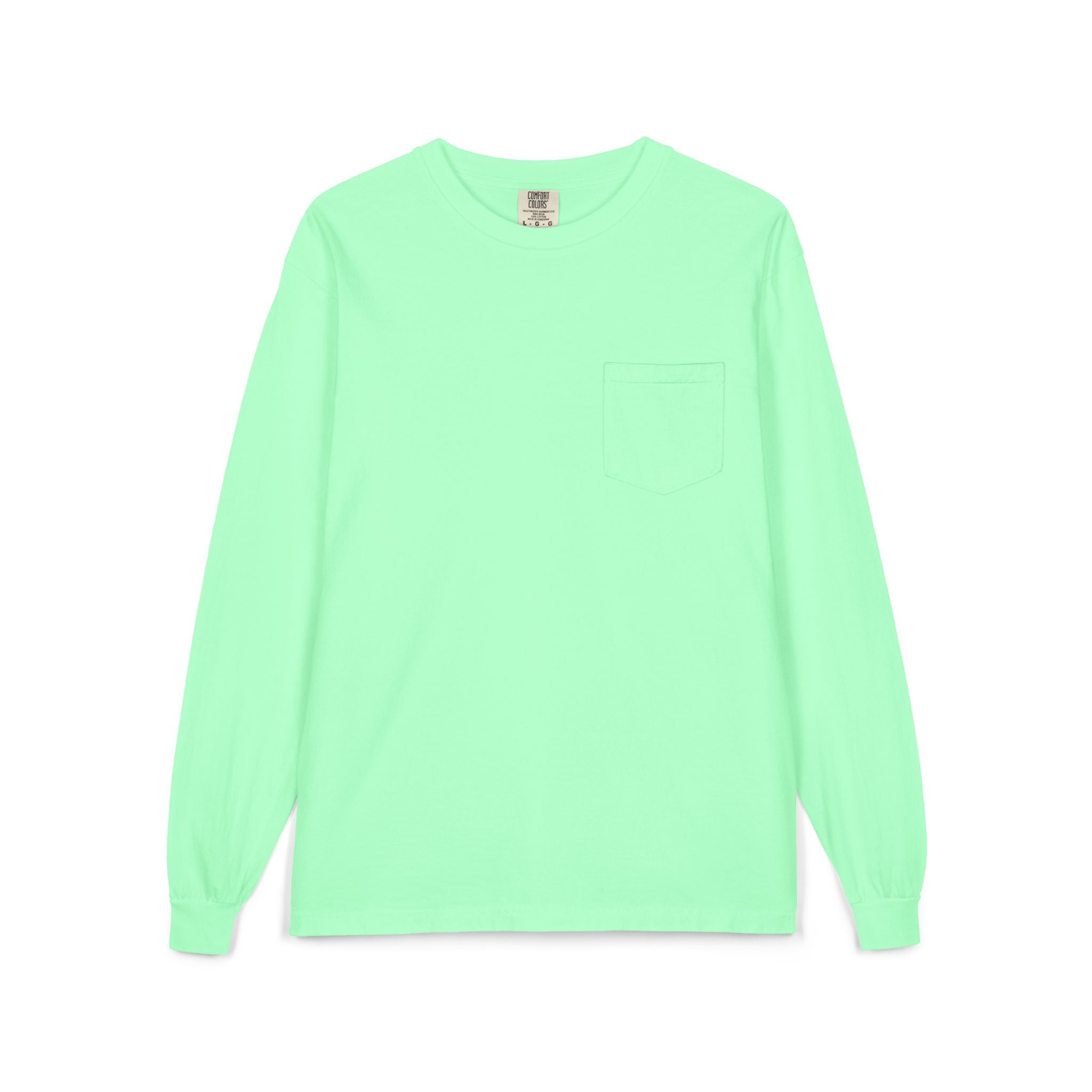 Long Sleeve Pocket Tee — Classic White Cotton Shirt