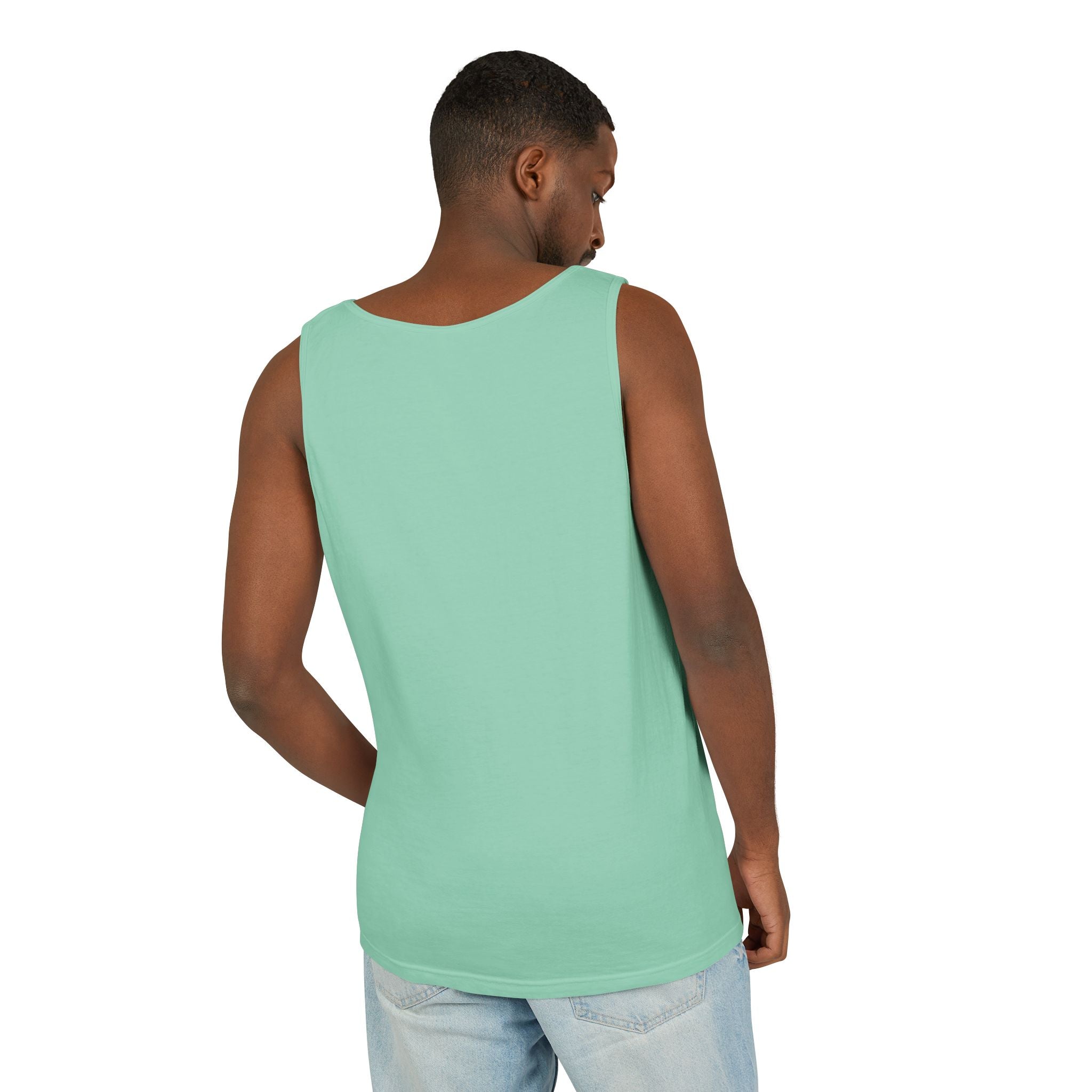 Plain White Tank Top — Lightweight Unisex Garment-Dyed Sleeveless Tee