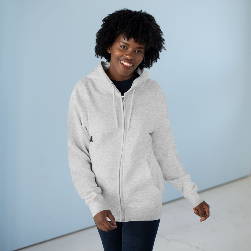 Classic White Zip Hoodie - Plain Full-Zip Hooded Sweatshirt