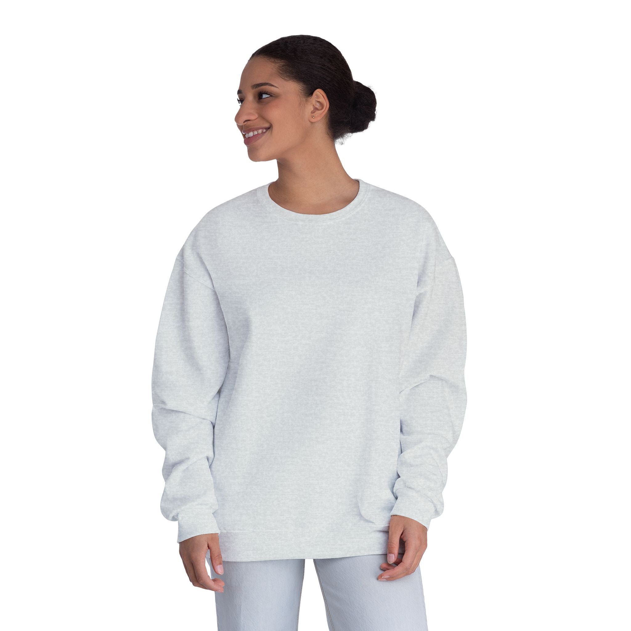 Classic White Crewneck Sweatshirt — Unisex Pullover