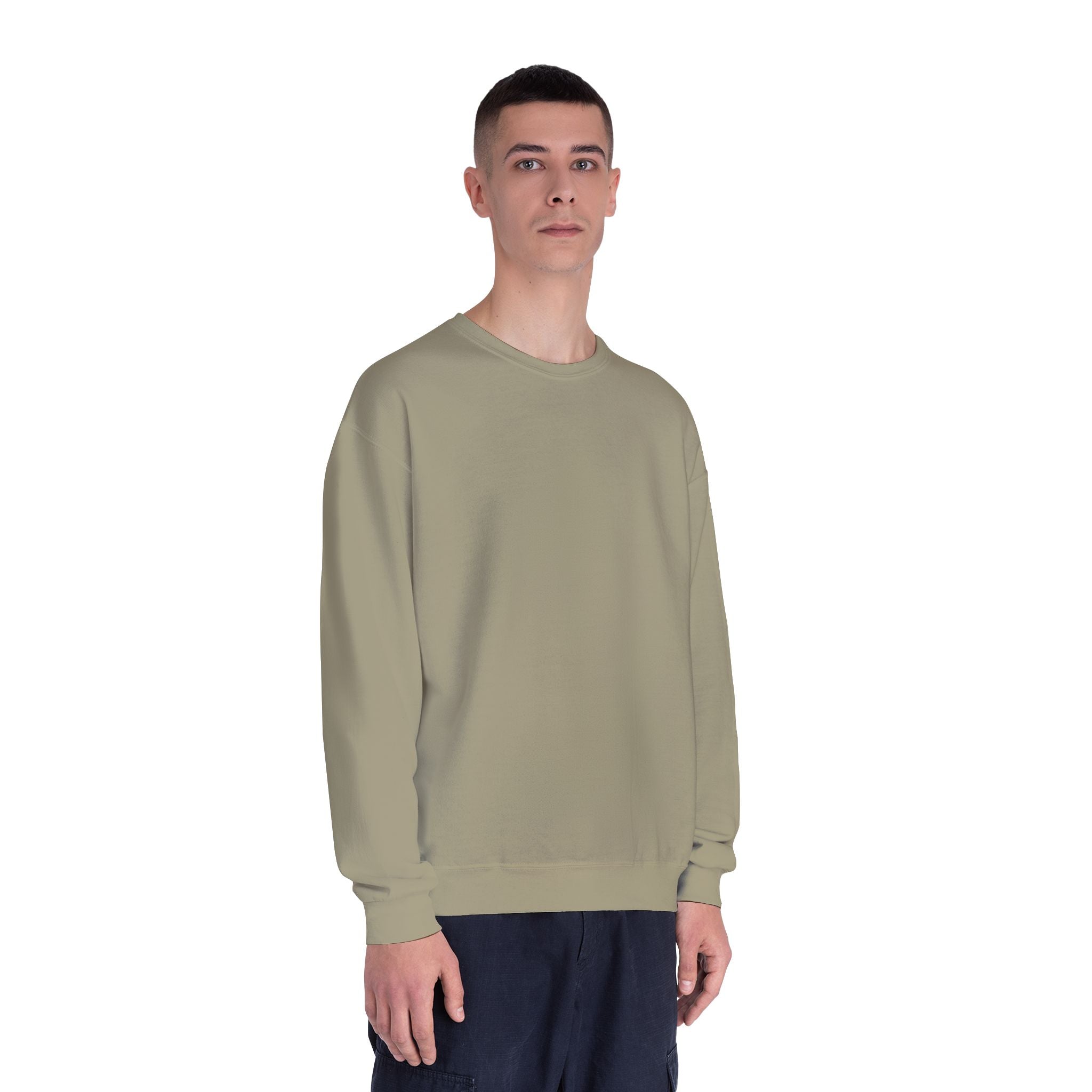 Classic White Crewneck Sweatshirt — Unisex Pullover