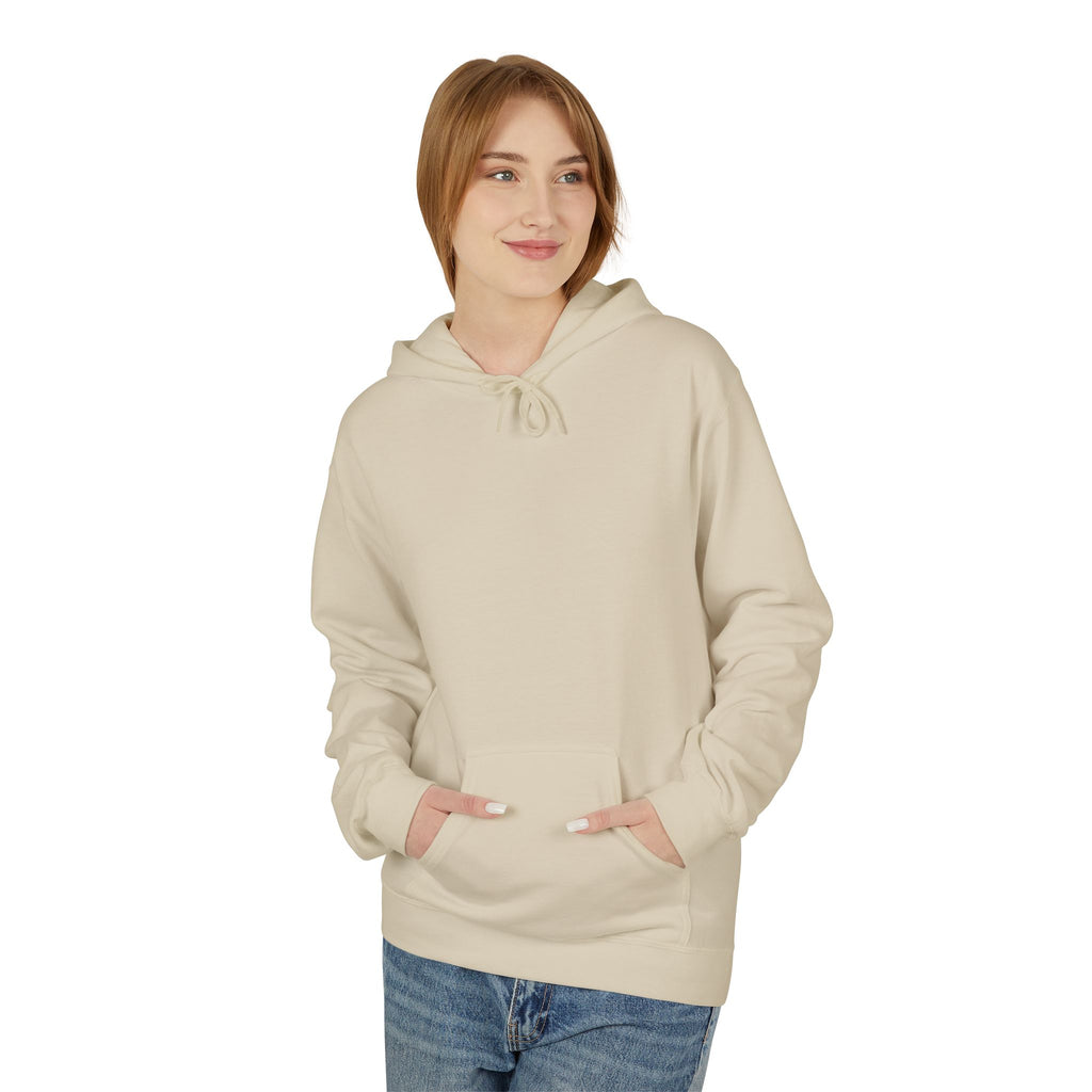 Classic White Fleece Hoodie – Soft Midweight Pullover