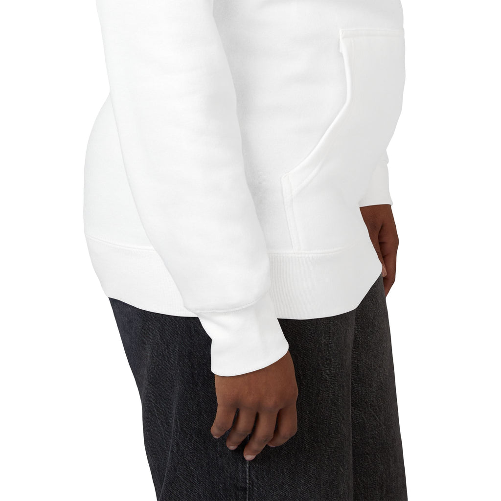 White Fleece Hoodie – Minimal Classic Pullover Hooded Sweatshirt