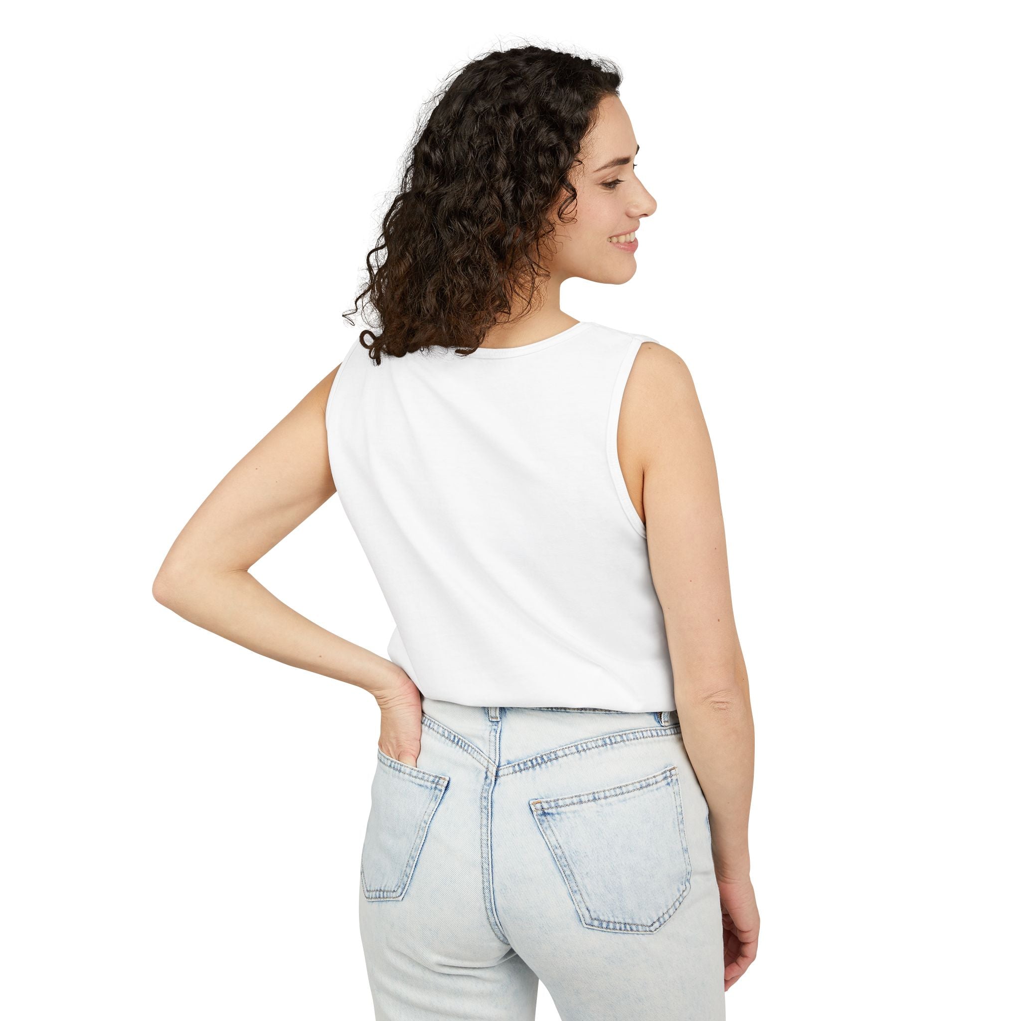 Classic White Tank Top — Everyday Garment-Dyed Casual Tank