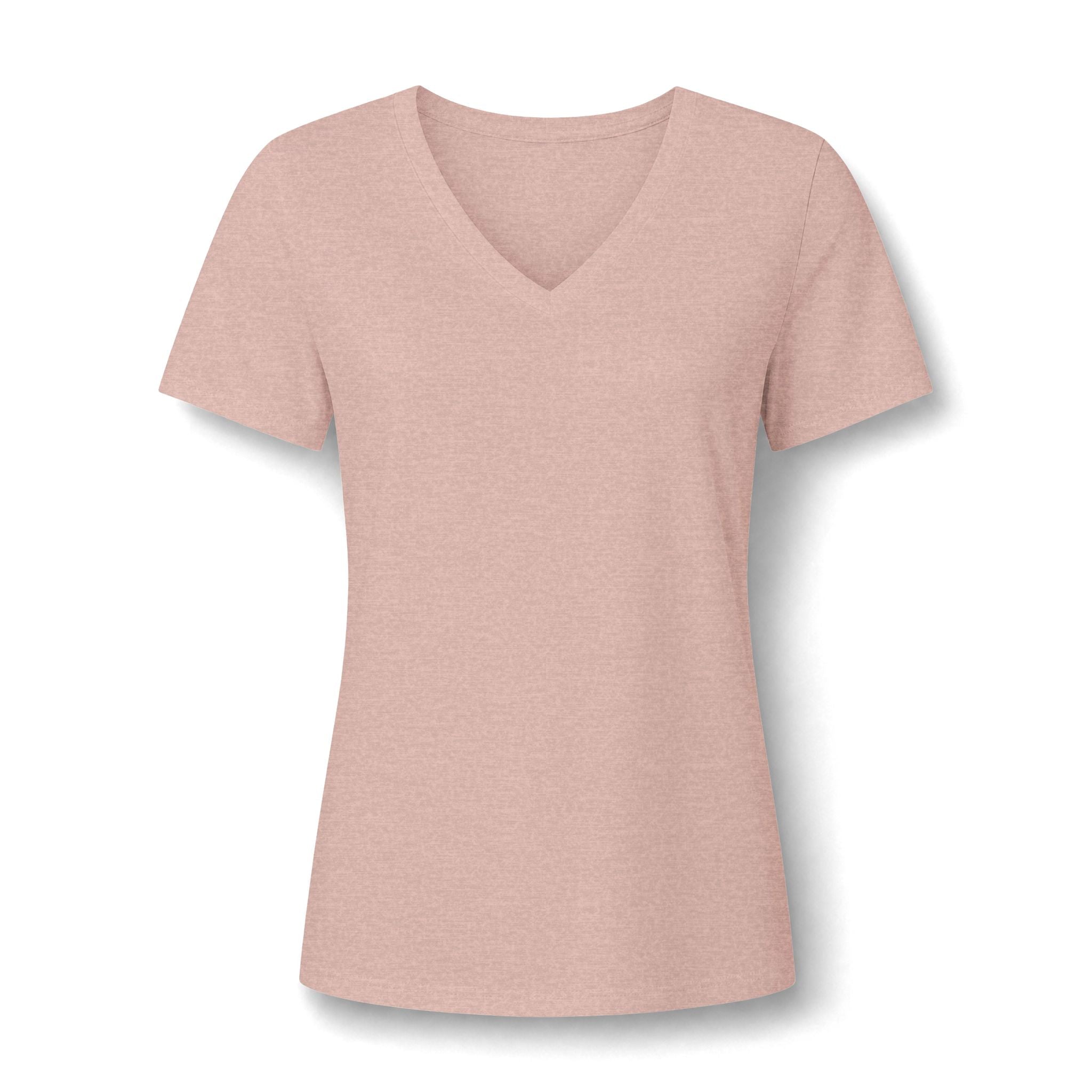 Women's Relaxed Heather CVC V-Neck Tee
