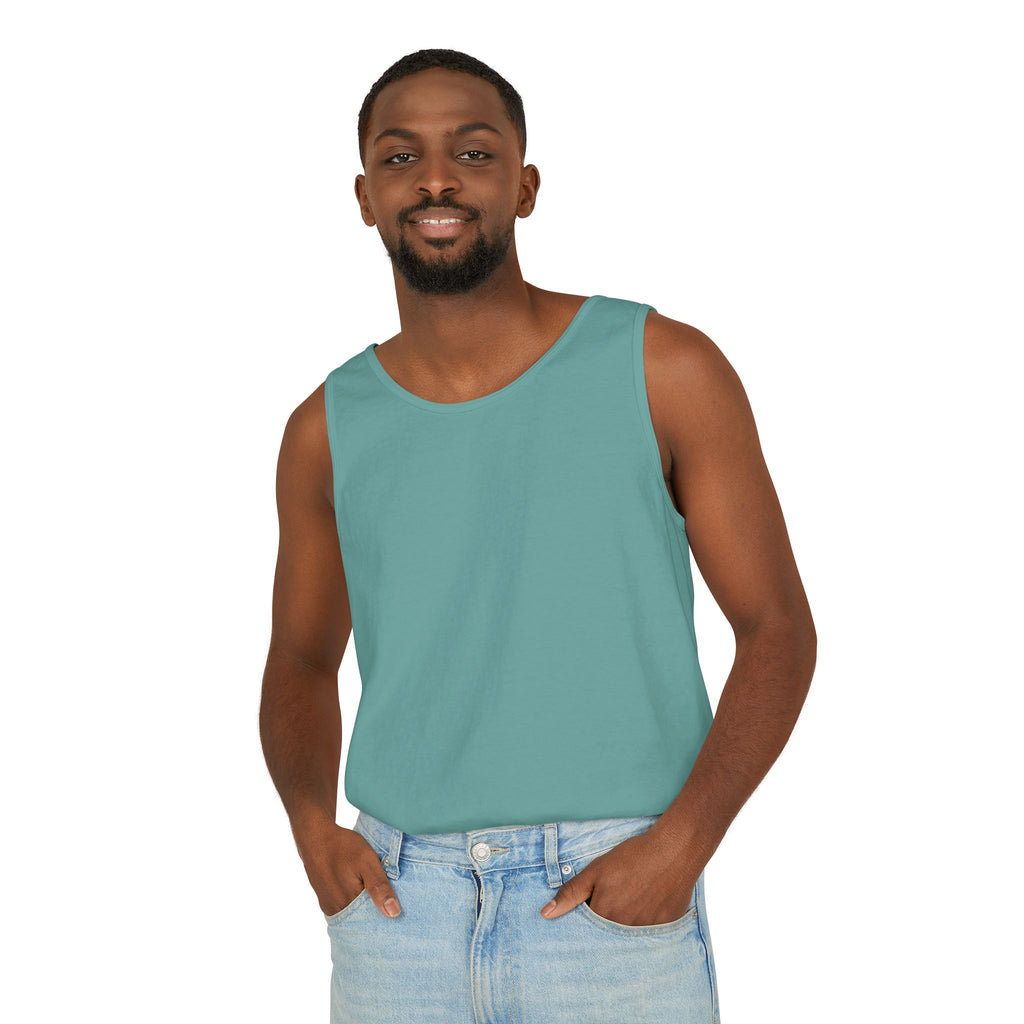 Plain White Tank Top — Lightweight Unisex Garment-Dyed Sleeveless Tee