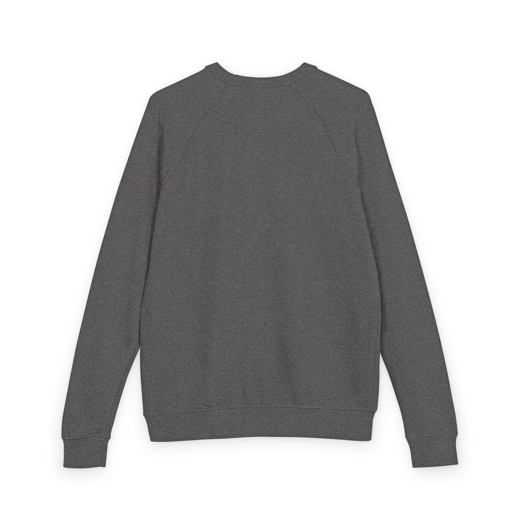 Heather Charcoal Raglan Crewneck Sweatshirt — Lightweight French Terry Pullover