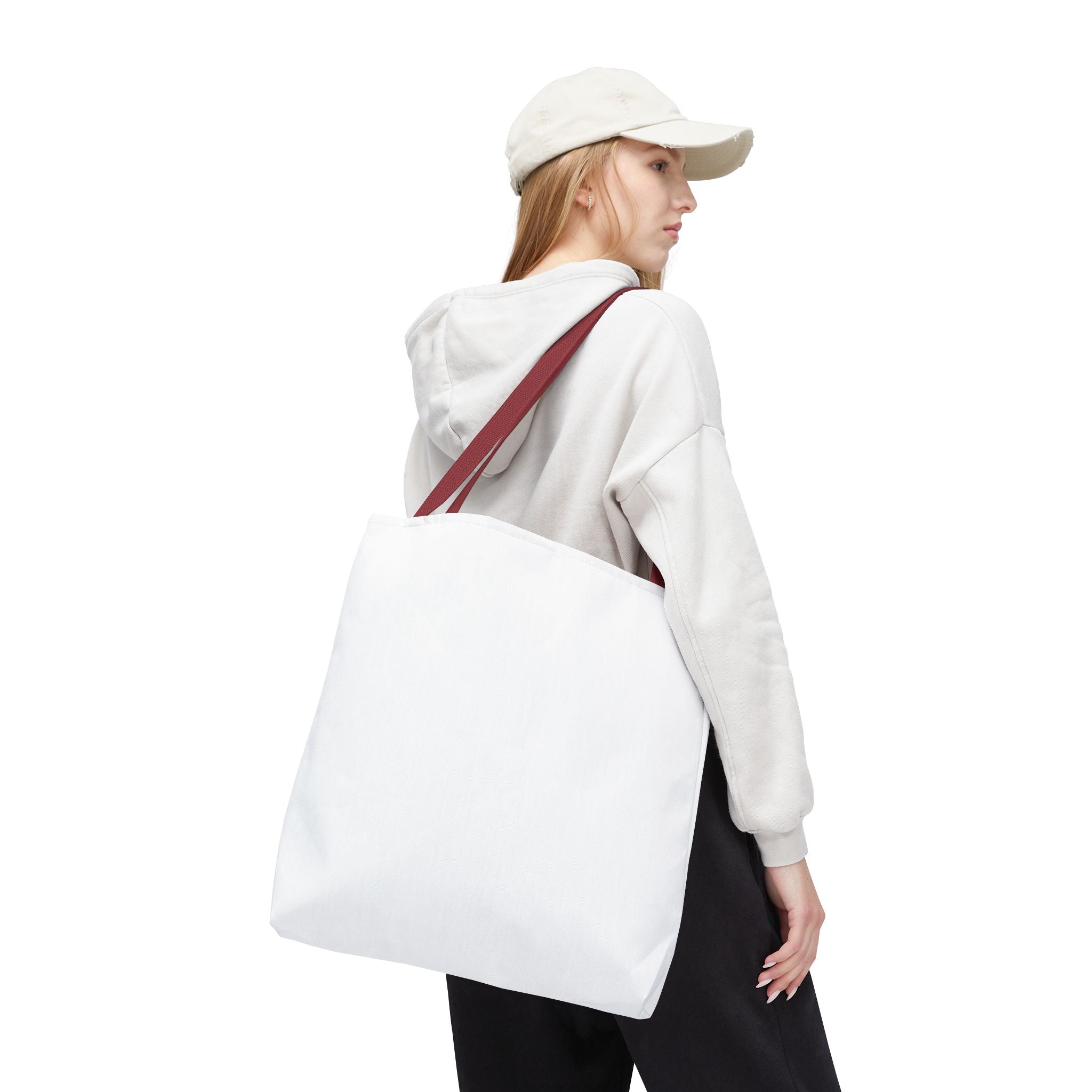 Custom All-Over Print Tote Bag — Blank White Canvas Shoulder Tote