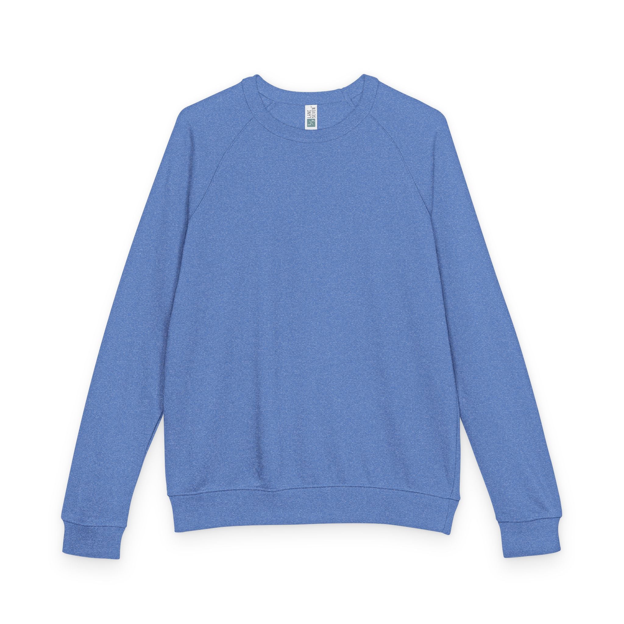 Heather Charcoal Raglan Crewneck Sweatshirt — Lightweight French Terry Pullover