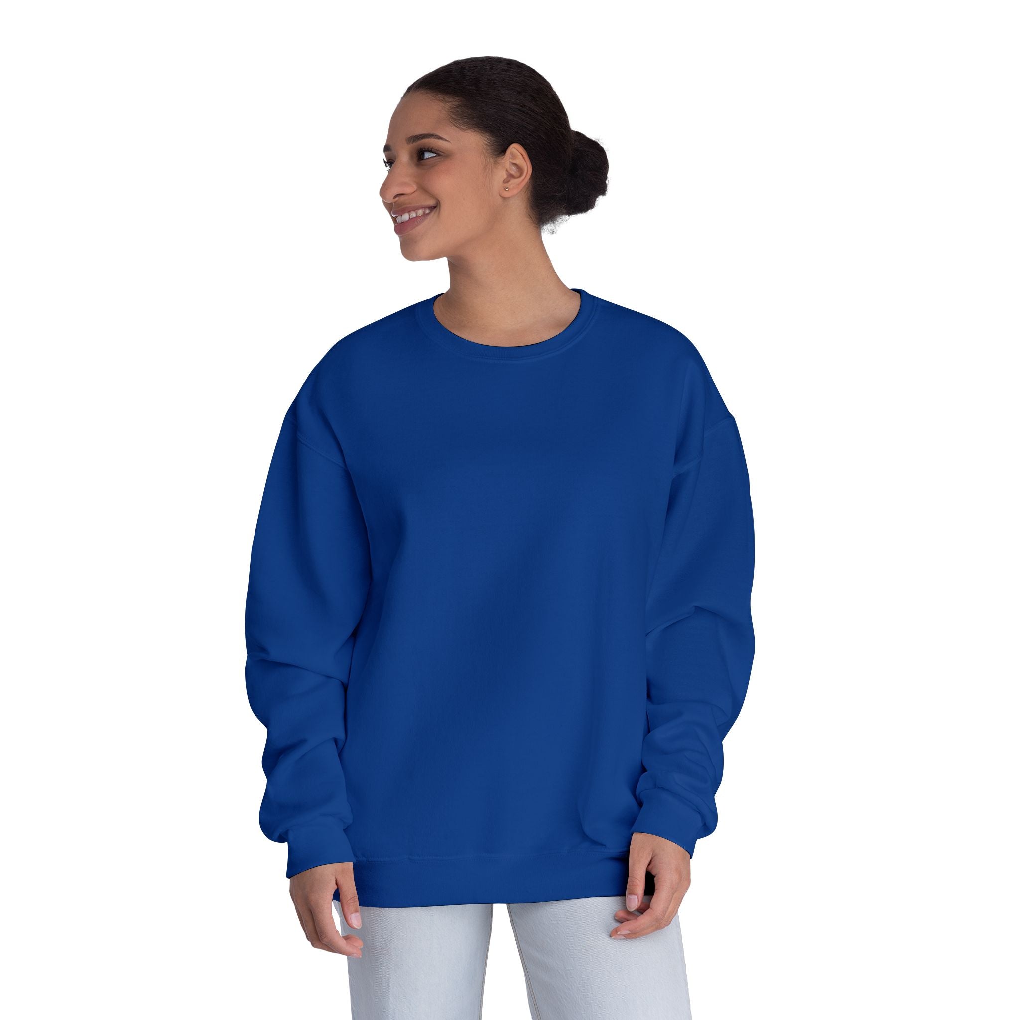 Classic White Crewneck Sweatshirt — Unisex Pullover