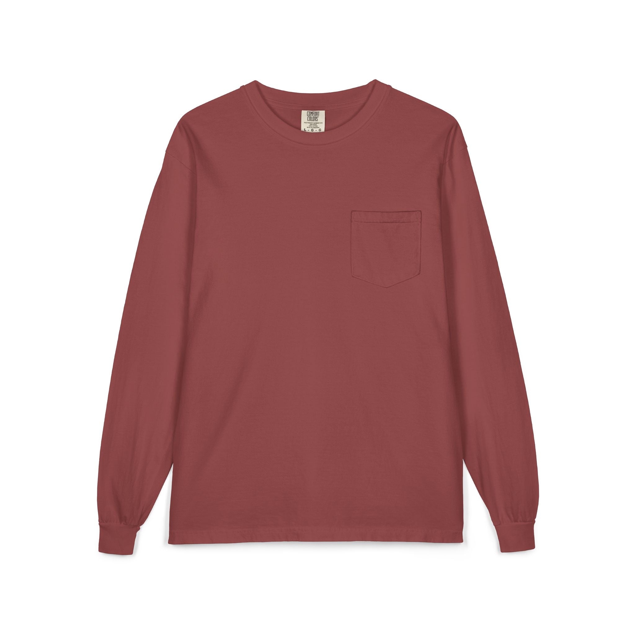 Long Sleeve Pocket Tee — Classic White Cotton Shirt