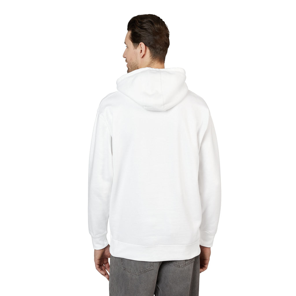 White Fleece Hoodie – Minimal Classic Pullover Hooded Sweatshirt