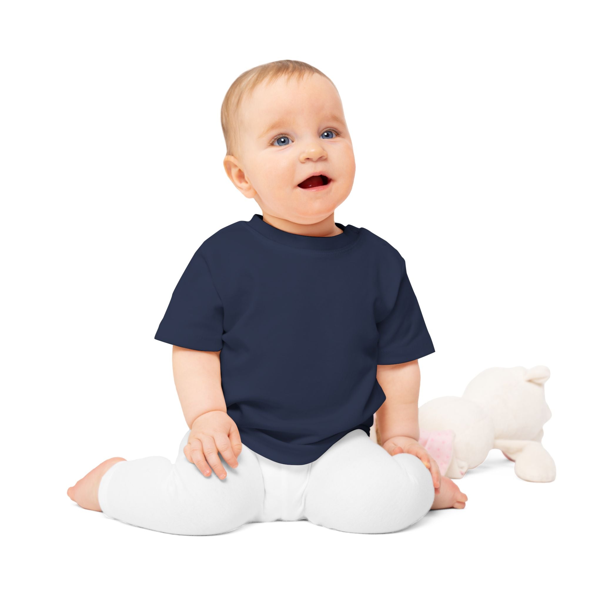Cute Plain Baby T-Shirt — Soft White Infant Tee