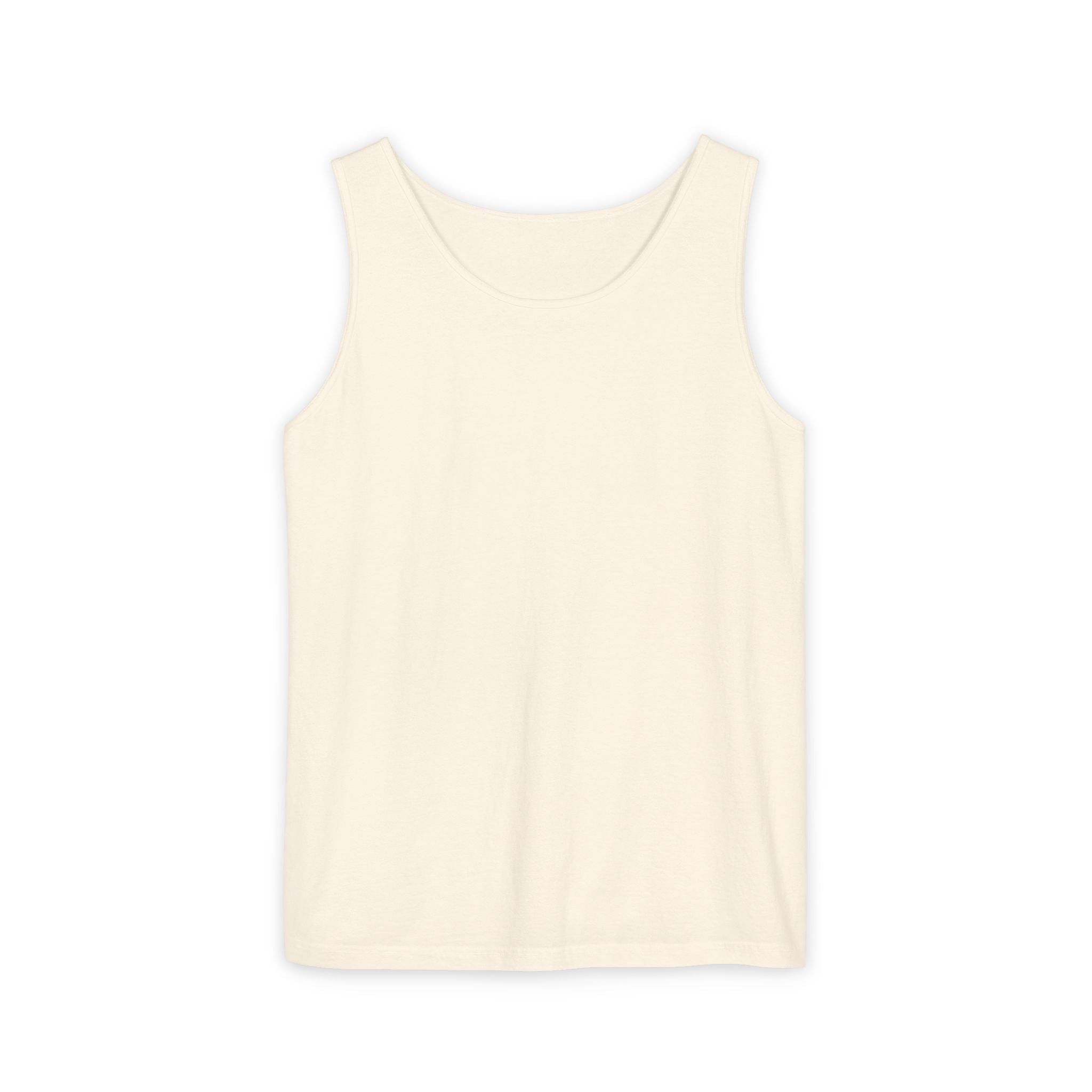 Plain White Tank Top — Lightweight Unisex Garment-Dyed Sleeveless Tee