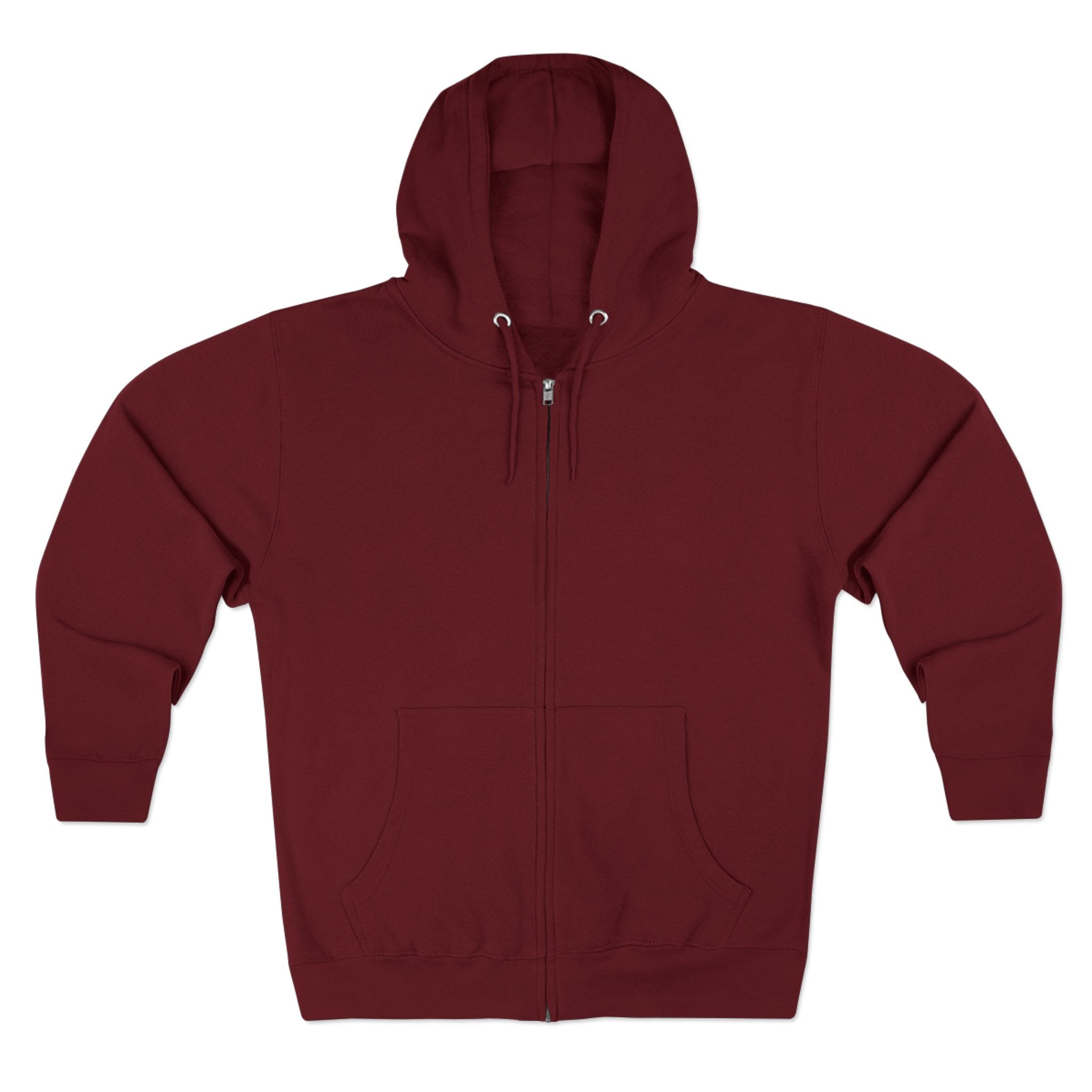 Classic White Zip Hoodie - Plain Full-Zip Hooded Sweatshirt