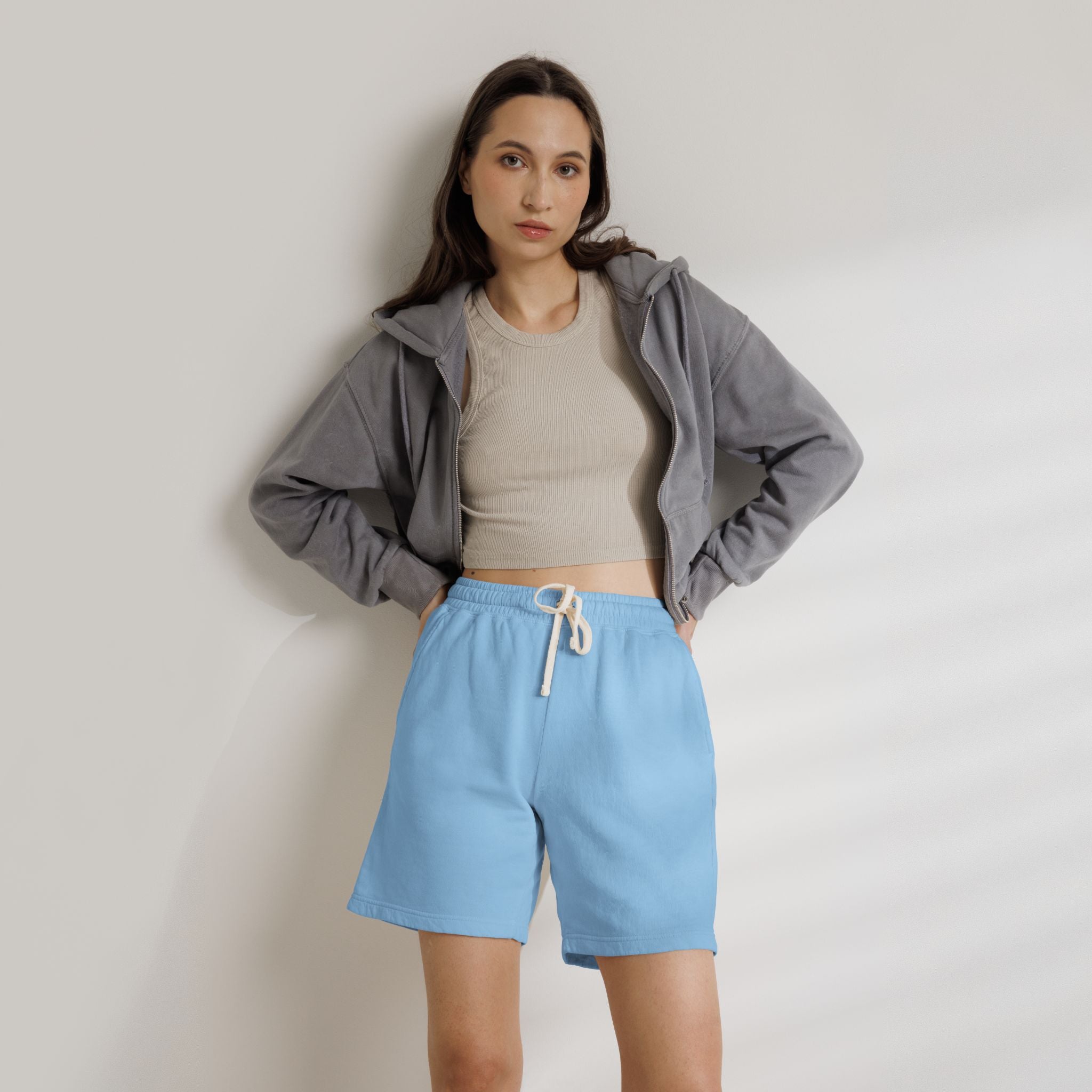 Lightweight Garment-Dyed Fleece Sweat Shorts