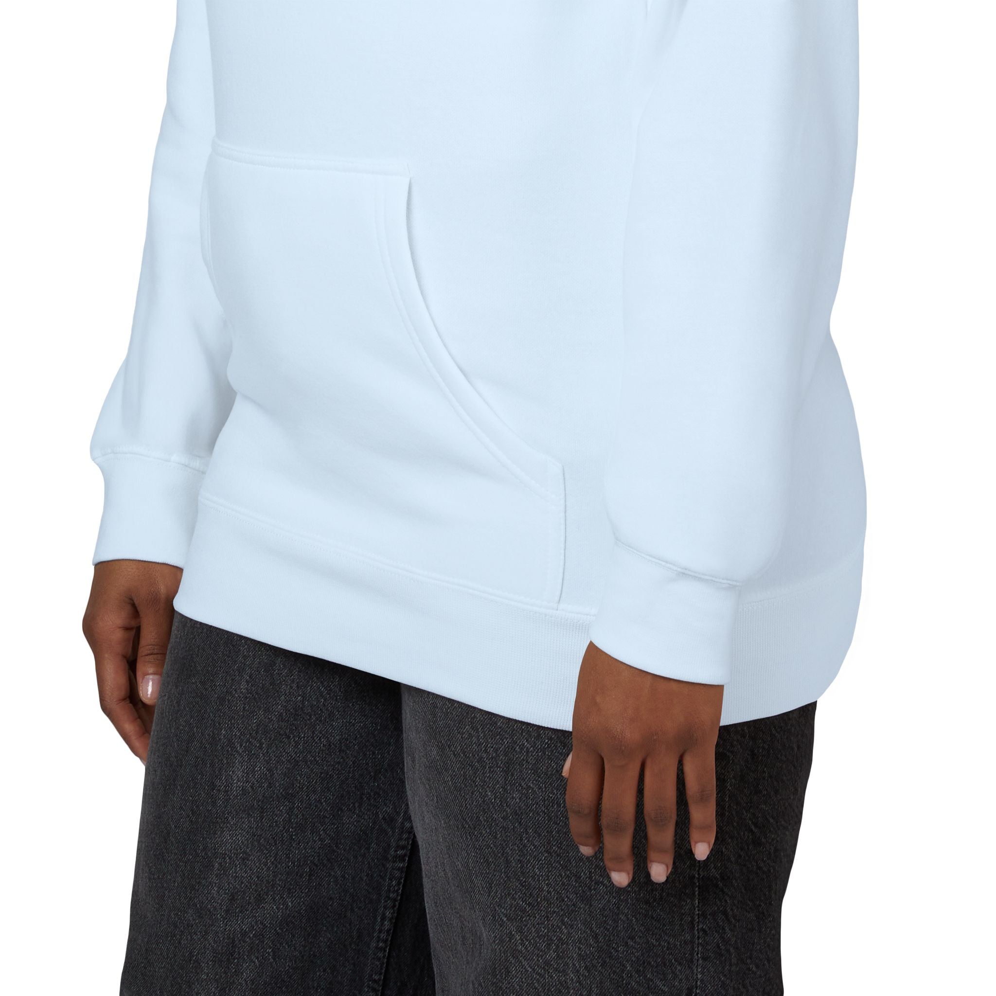 White Fleece Hoodie – Minimal Classic Pullover Hooded Sweatshirt