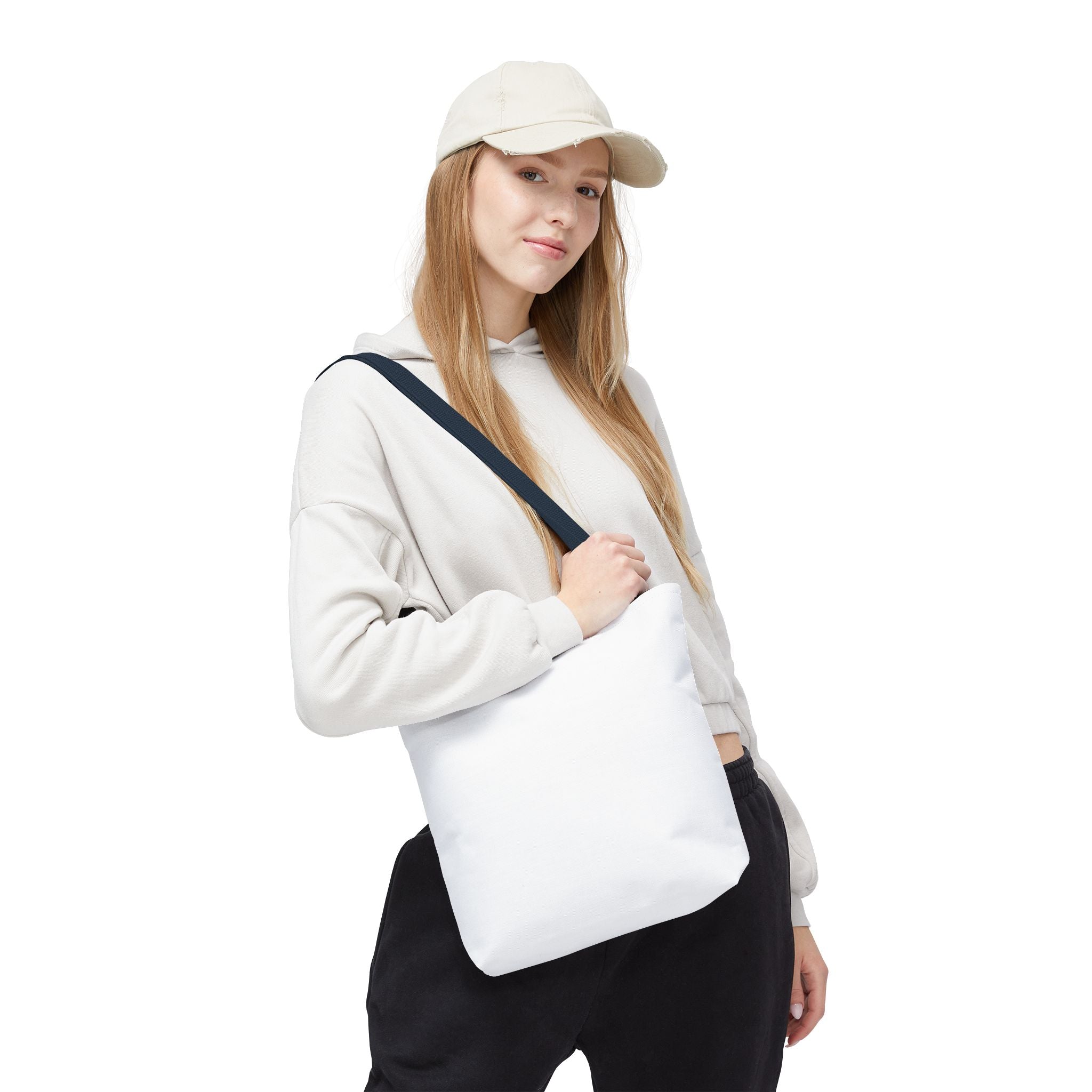 Custom All-Over Print Tote Bag — Blank White Canvas Shoulder Tote
