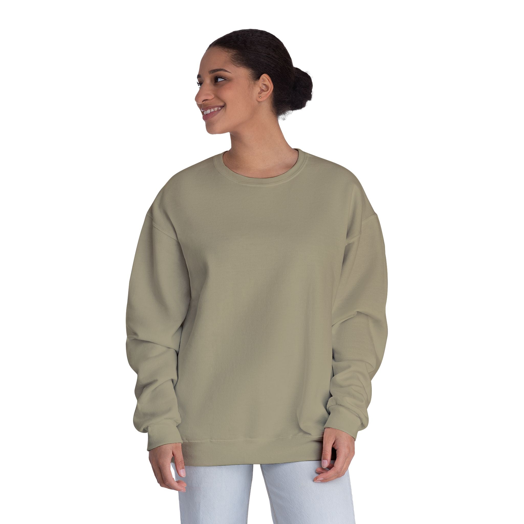 Classic White Crewneck Sweatshirt — Unisex Pullover