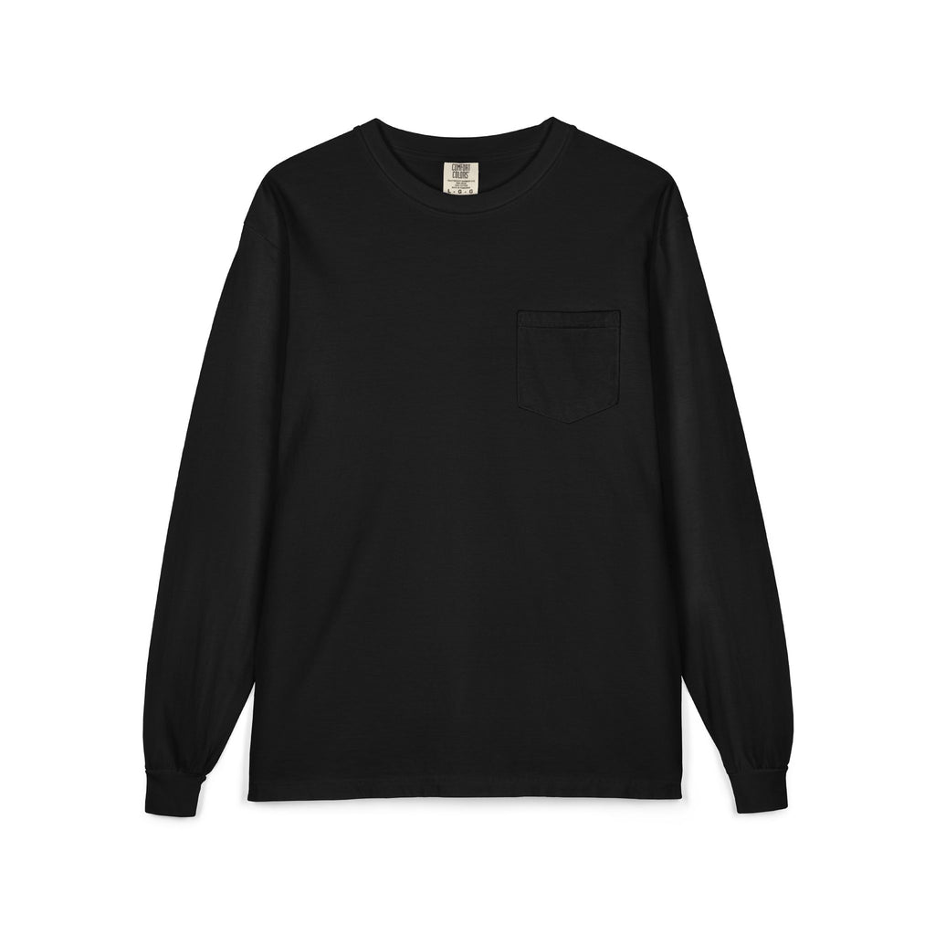 Long Sleeve Pocket Tee — Classic White Cotton Shirt