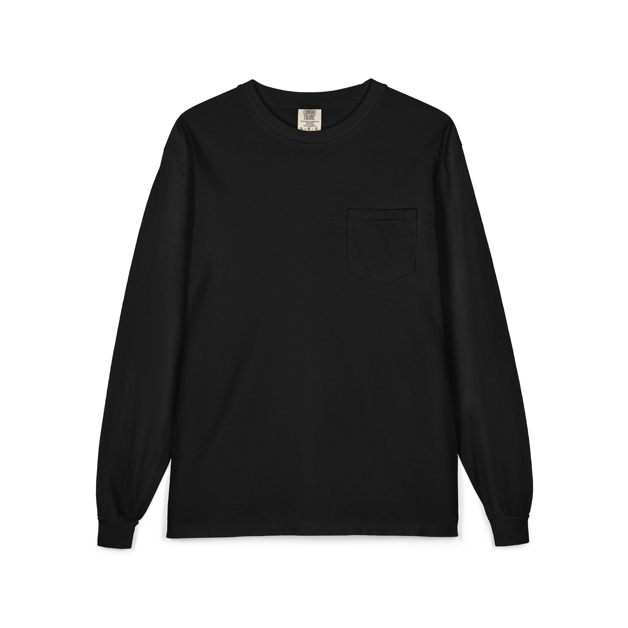 Long Sleeve Pocket Tee — Classic White Cotton Shirt