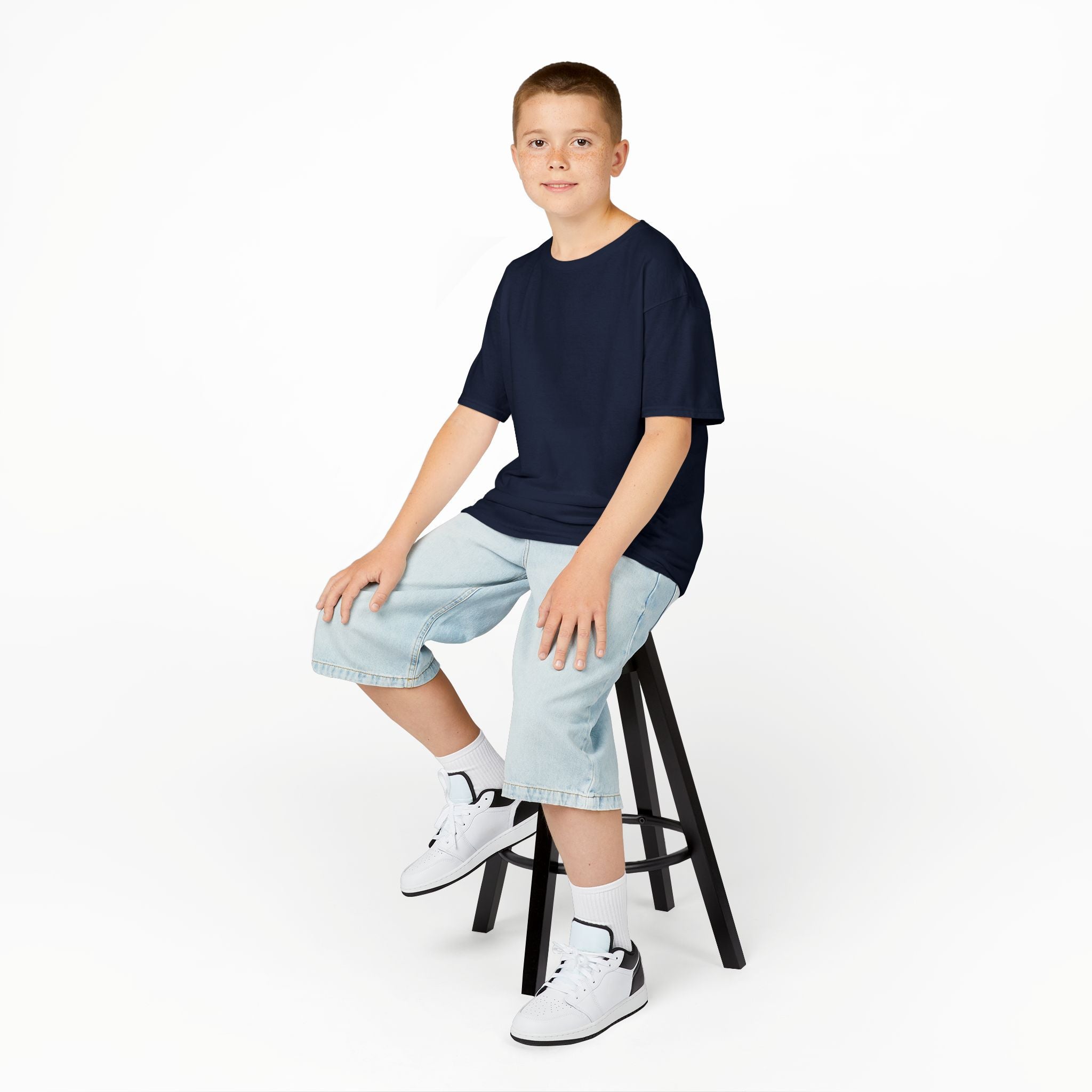 Kids T-Shirt — Plain White Heavy Cotton Tee for Boys & Girls