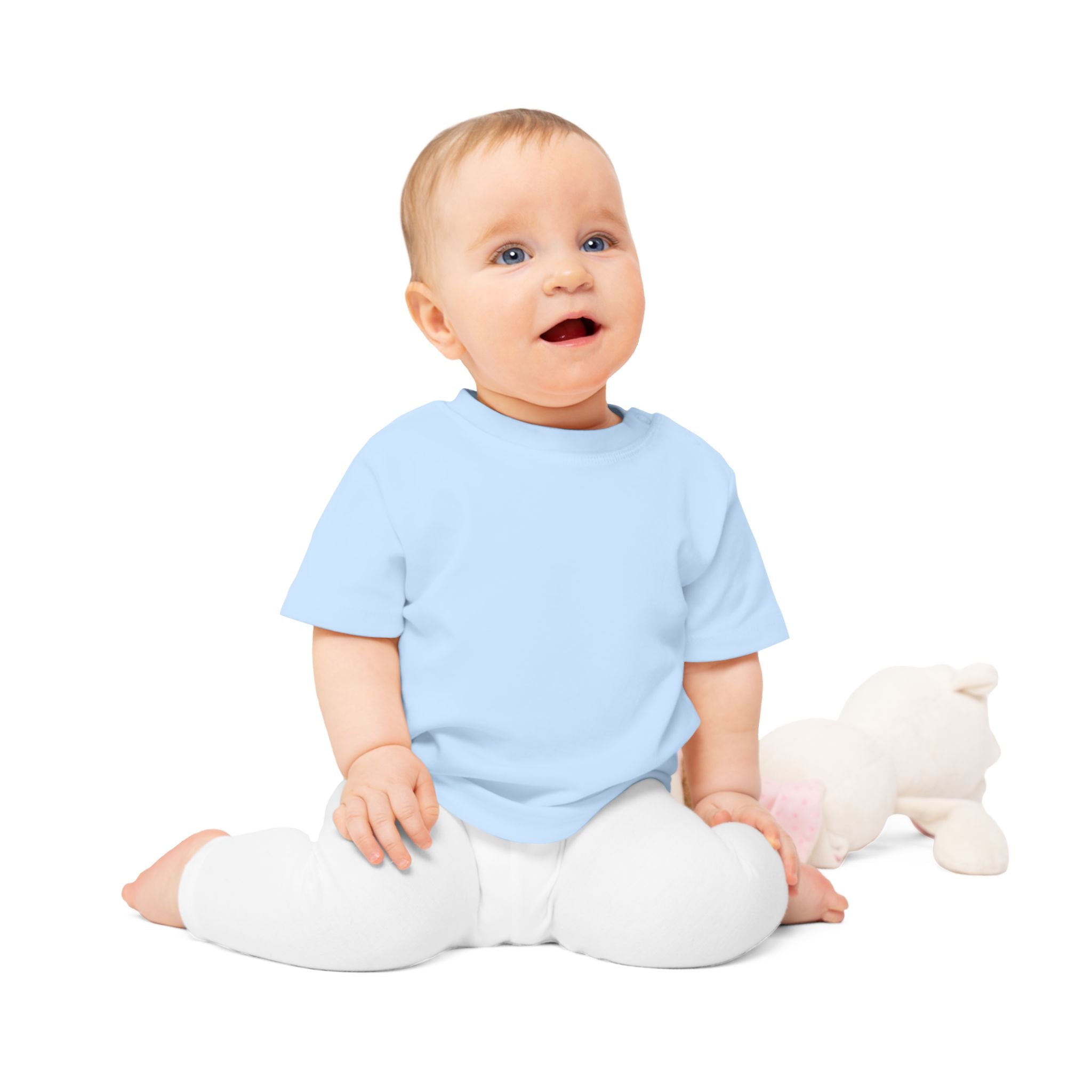 Cute Plain Baby T-Shirt — Soft White Infant Tee