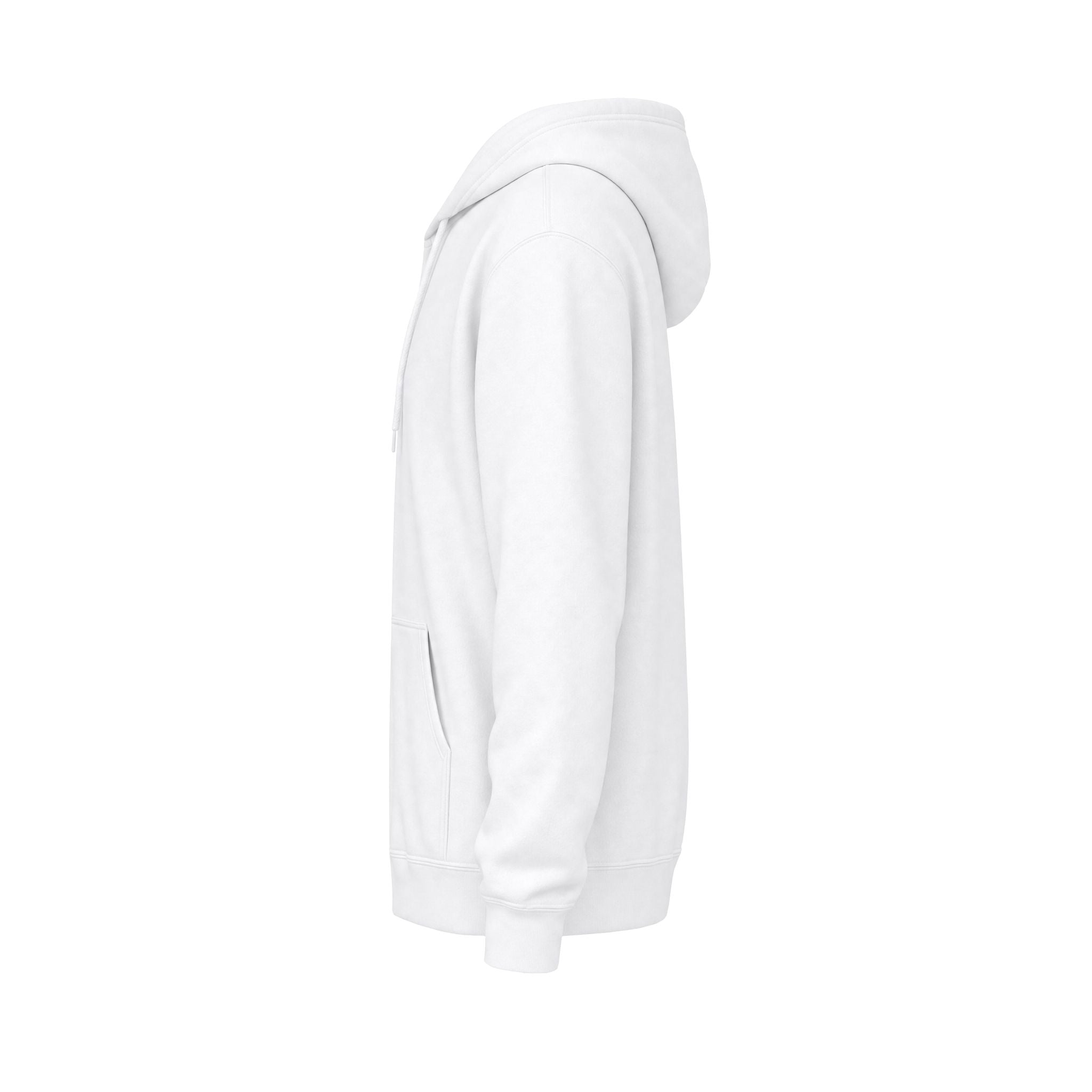 Classic White Fleece Hoodie – Soft Midweight Pullover