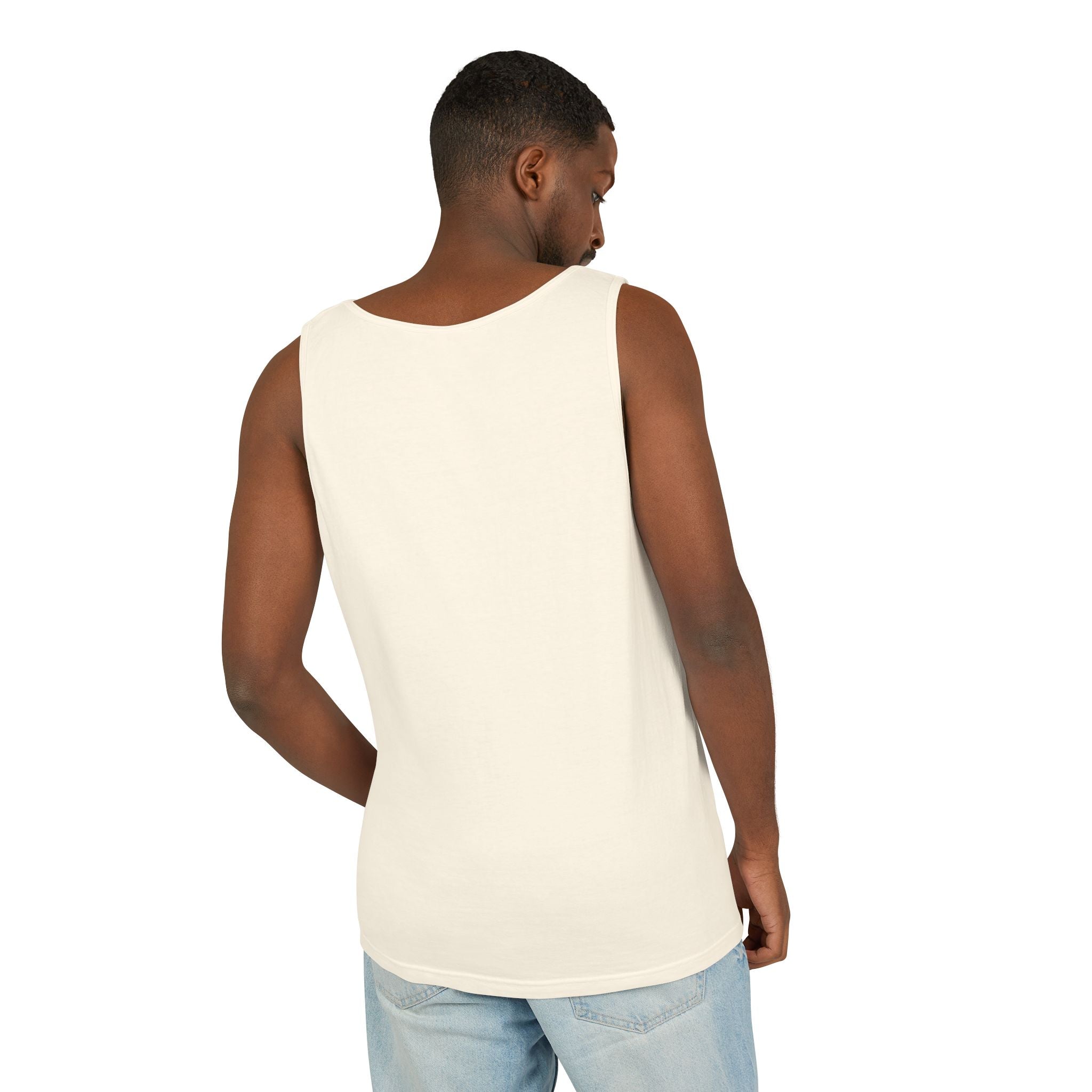 Plain White Tank Top — Lightweight Unisex Garment-Dyed Sleeveless Tee