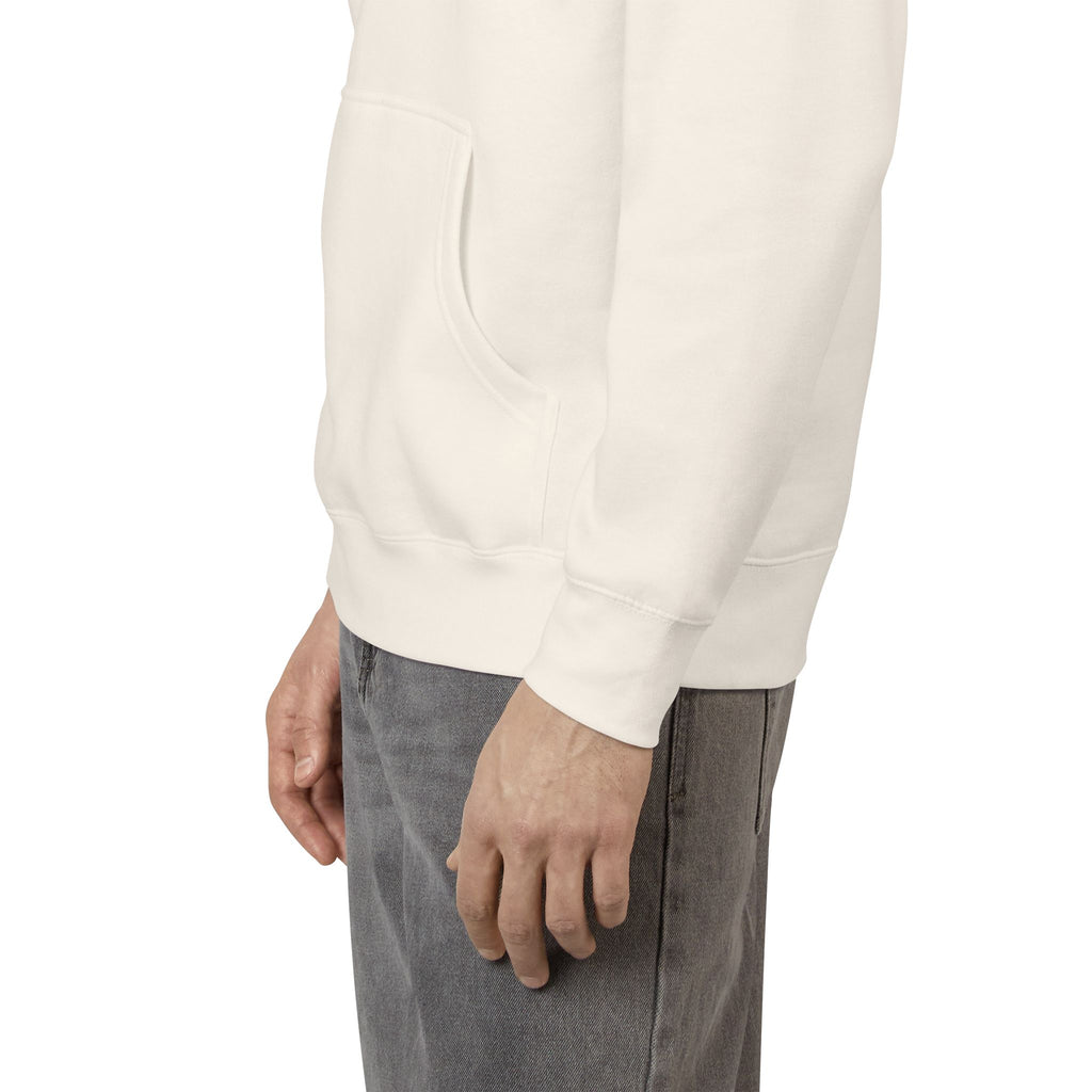 White Fleece Hoodie – Minimal Classic Pullover Hooded Sweatshirt