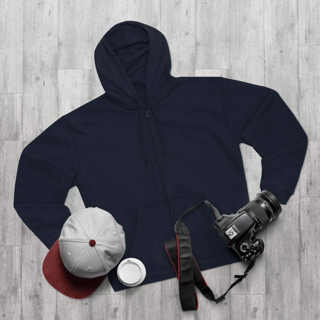 Zip Hoodie — Classic Navy Full‑Zip Hooded Sweatshirt