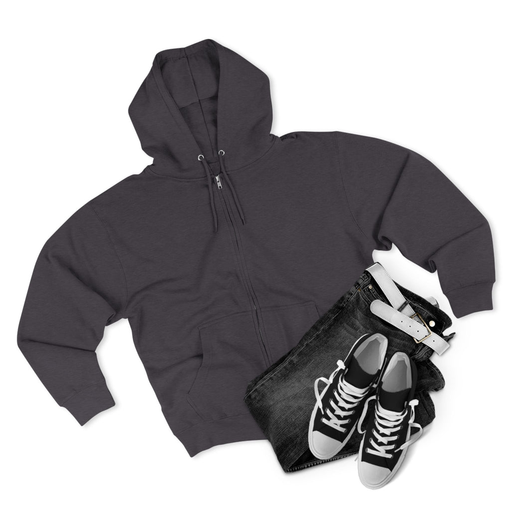 Classic White Zip Hoodie - Plain Full-Zip Hooded Sweatshirt