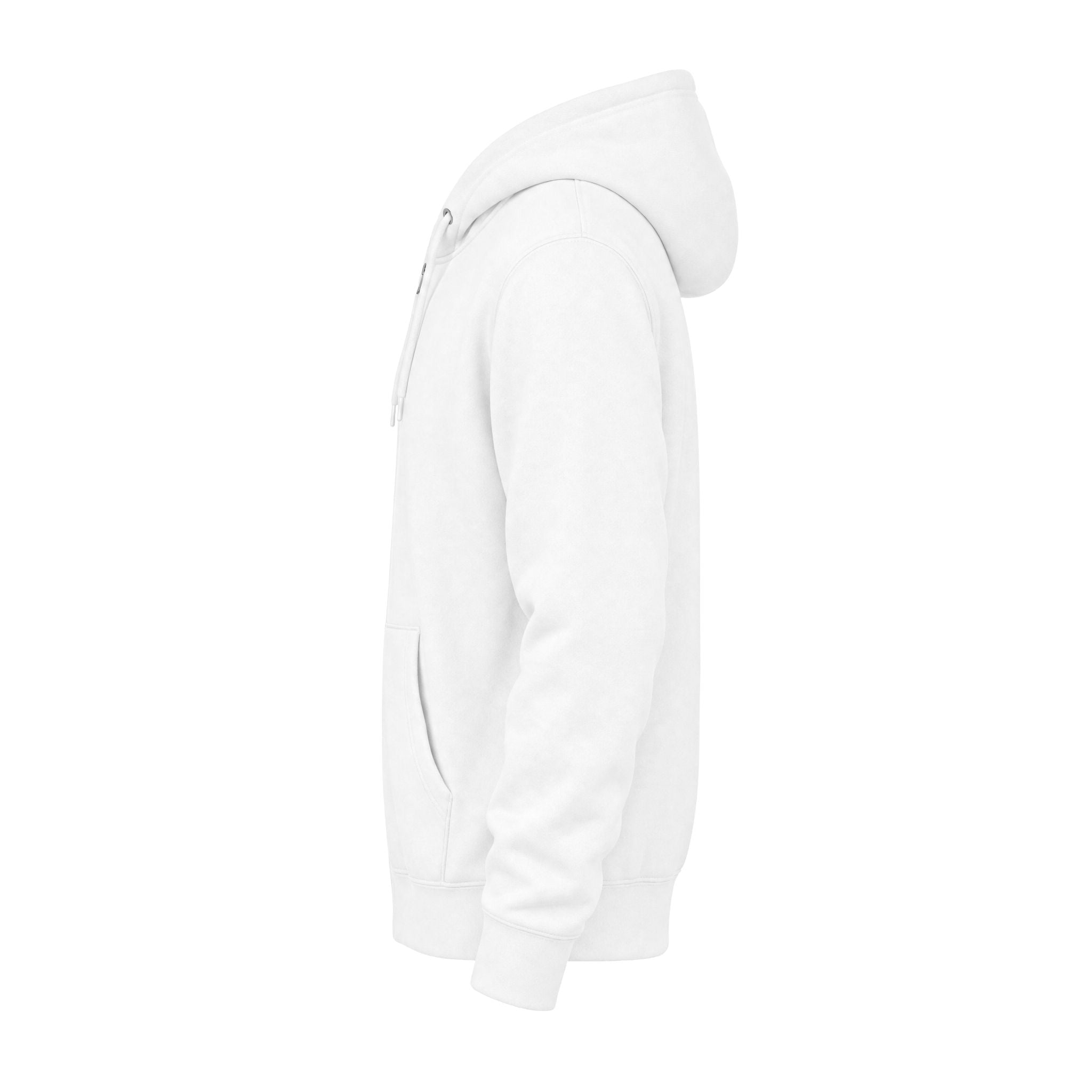 Classic White Zip Hoodie - Plain Full-Zip Hooded Sweatshirt