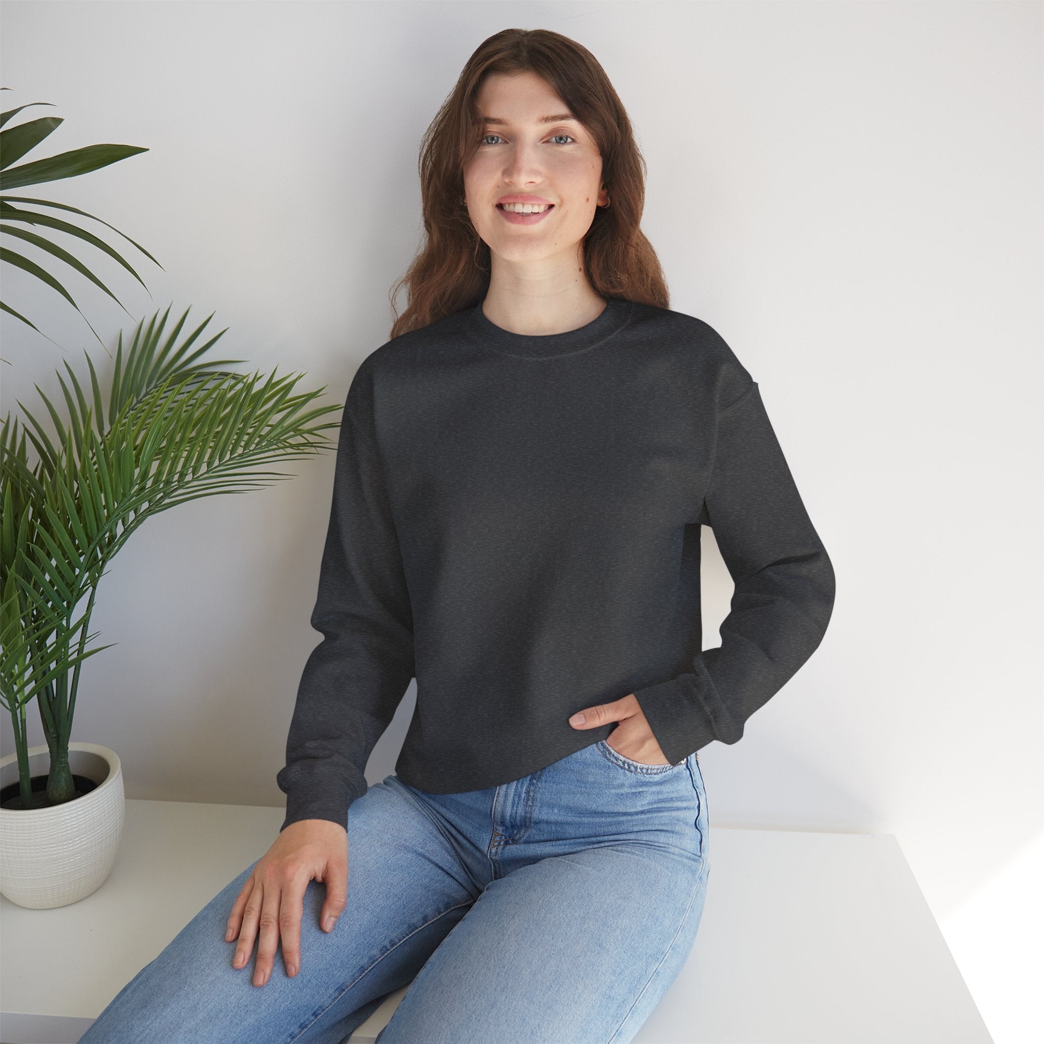 Classic White Crewneck Sweatshirt