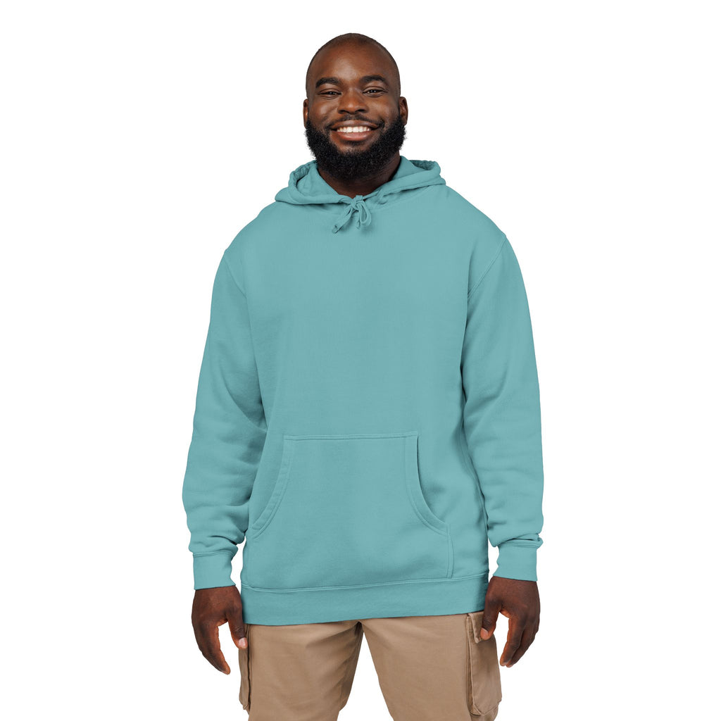 Pigment-Dyed Hoodie — Washed Blush Pullover Hooded Sweatshirt