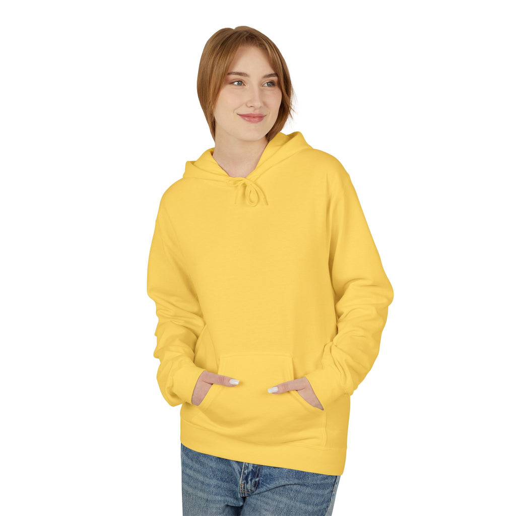Classic White Fleece Hoodie – Soft Midweight Pullover