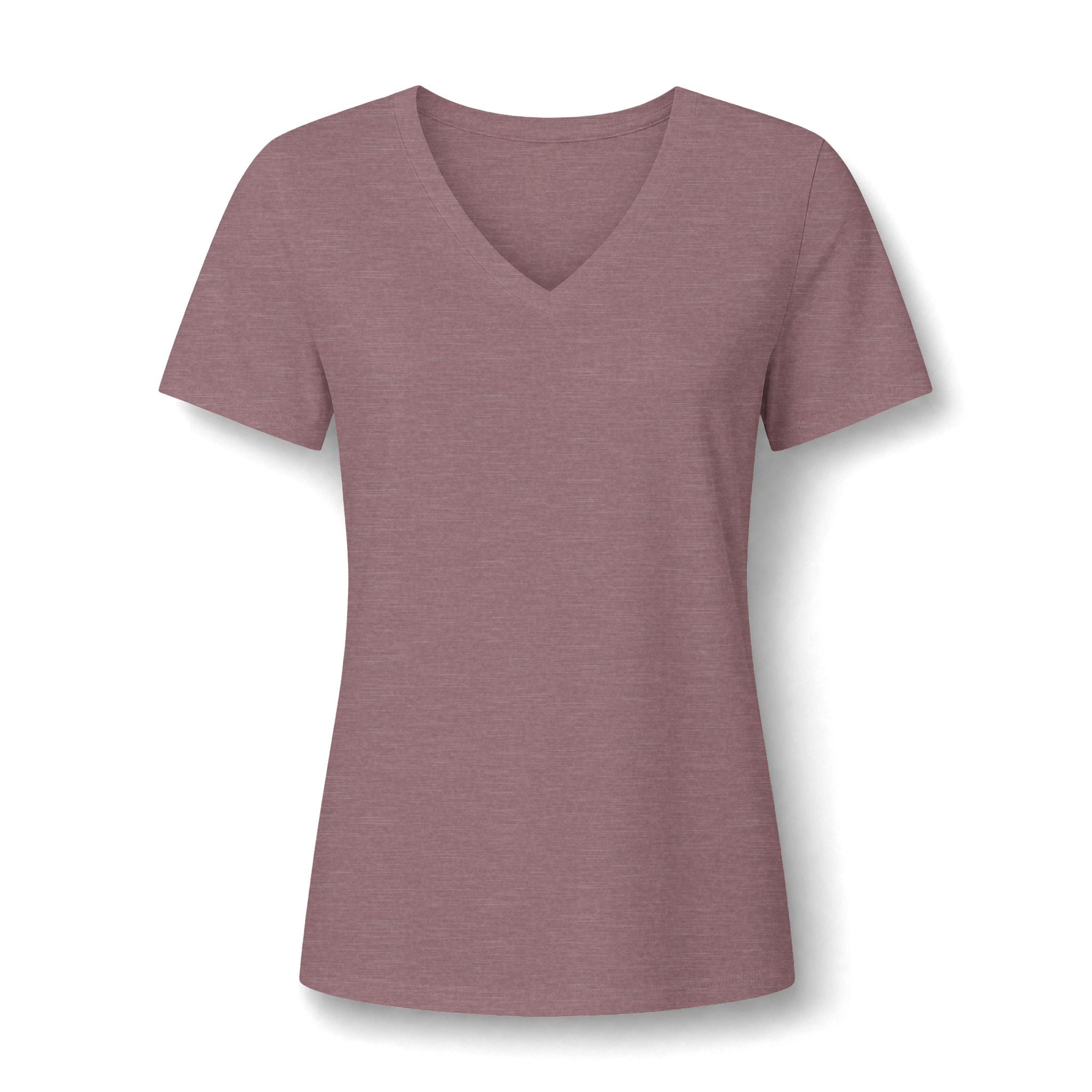 Women's Relaxed Heather CVC V-Neck Tee