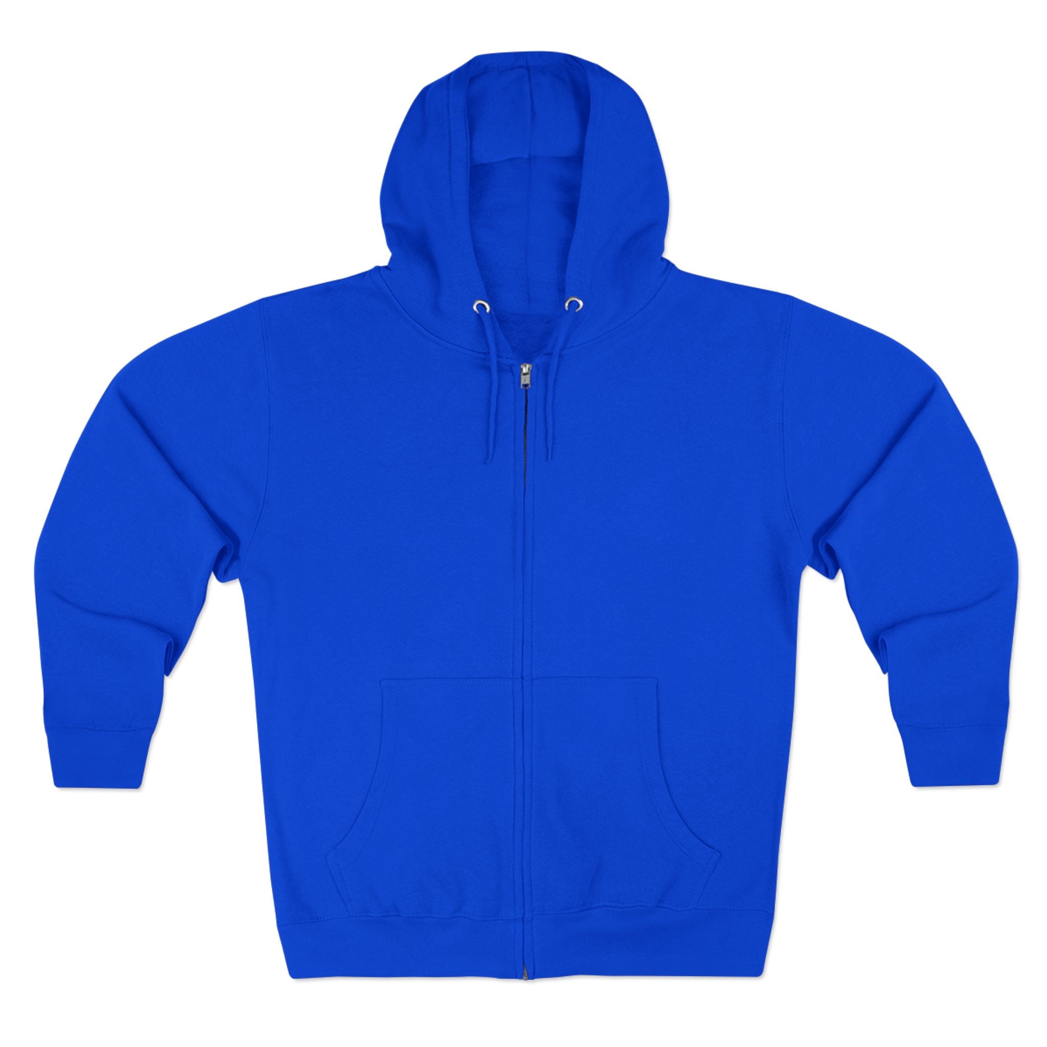 Classic White Zip Hoodie - Plain Full-Zip Hooded Sweatshirt