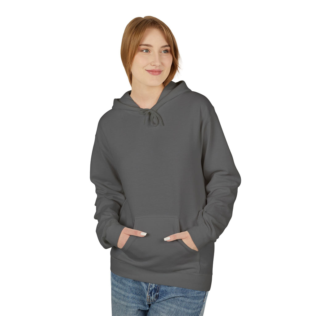 Classic White Fleece Hoodie – Soft Midweight Pullover